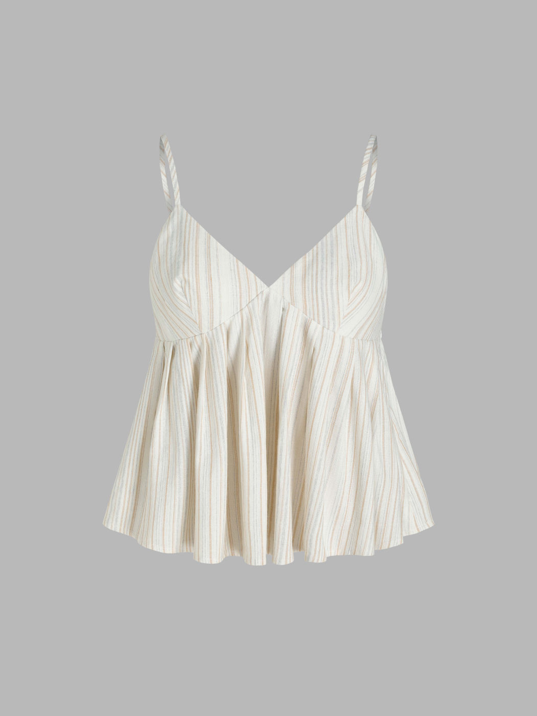 Sweetheart Striped Ruffle Cami Top For Party/Clubbing Vacation Holiday