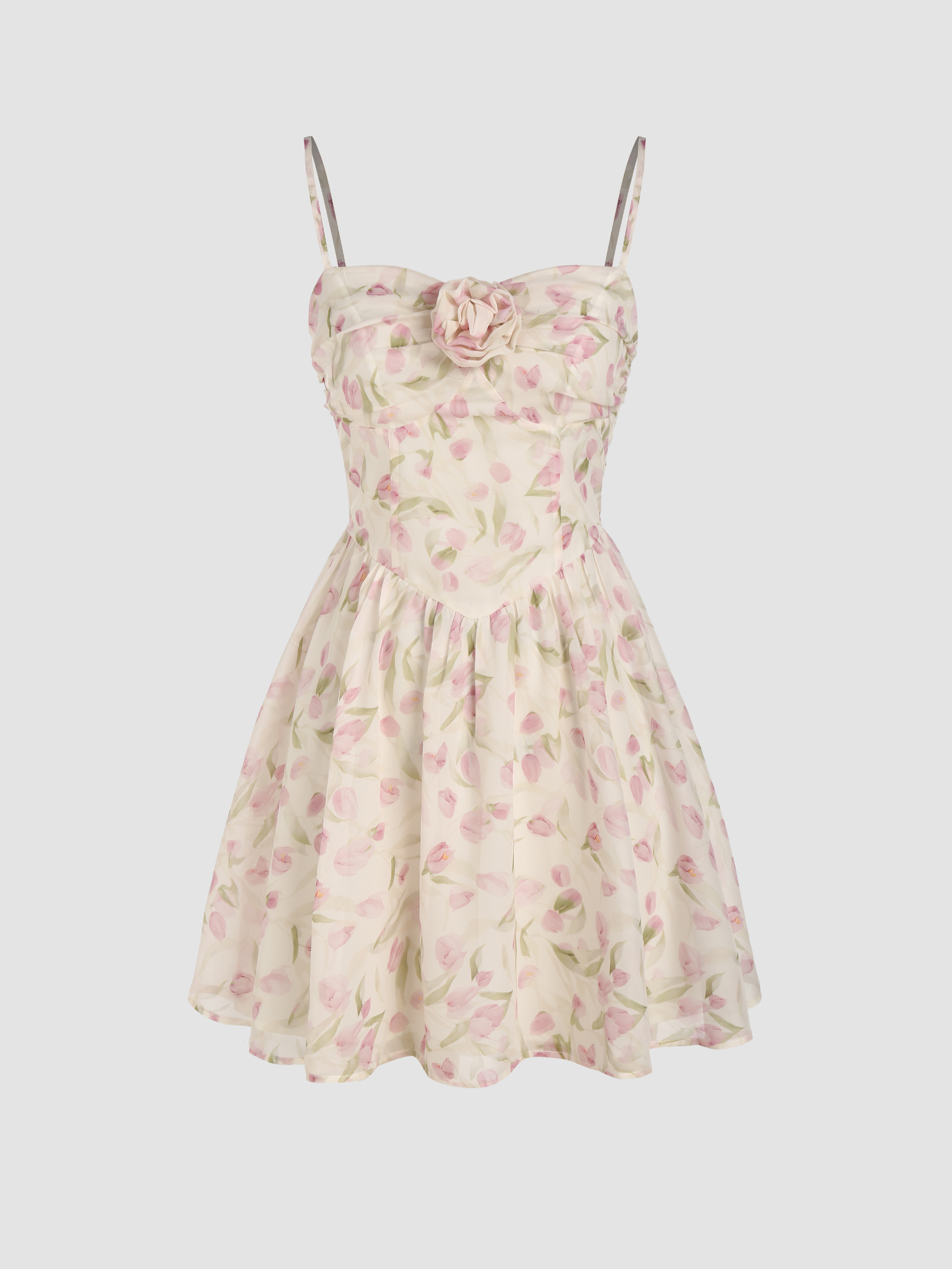 Iris Ruffle Dress in Rosette Meadow