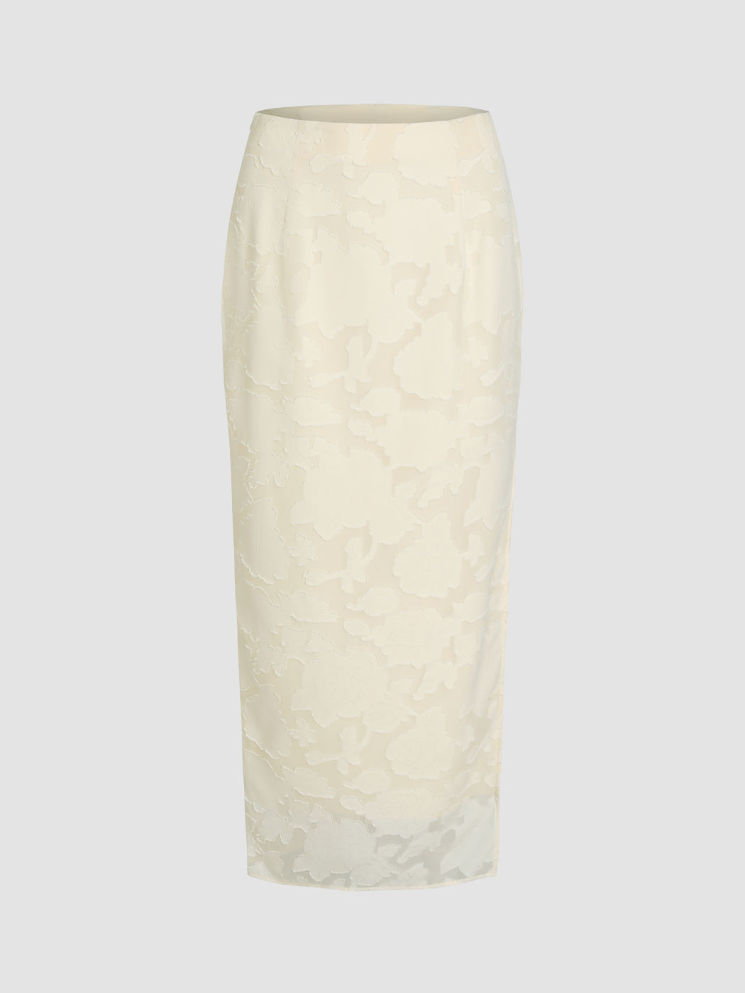 Jacquard Conversational Split Maxi Skirt