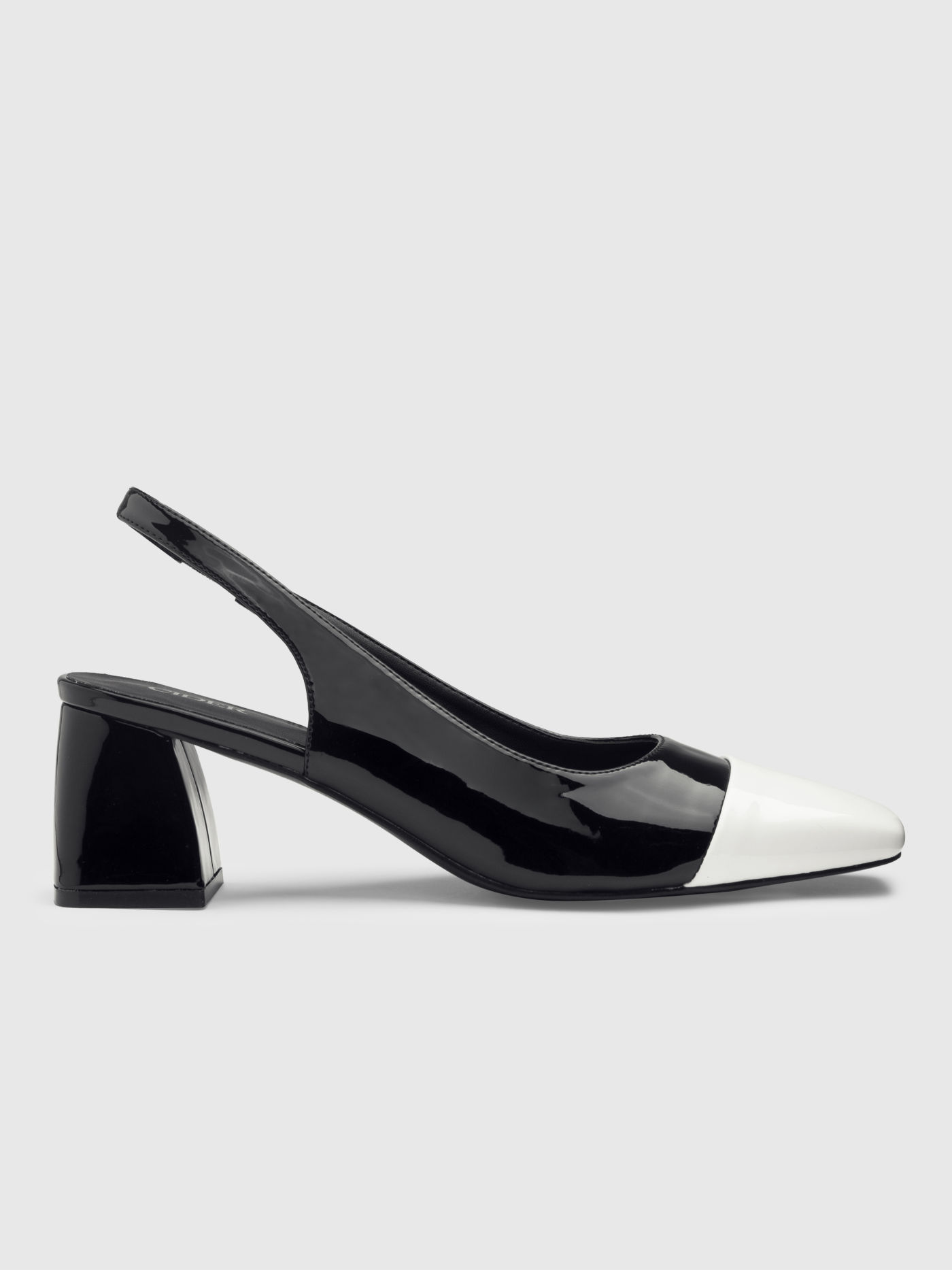 Contrast Color Slingback Chunky Heeled Mary Jane Shoes