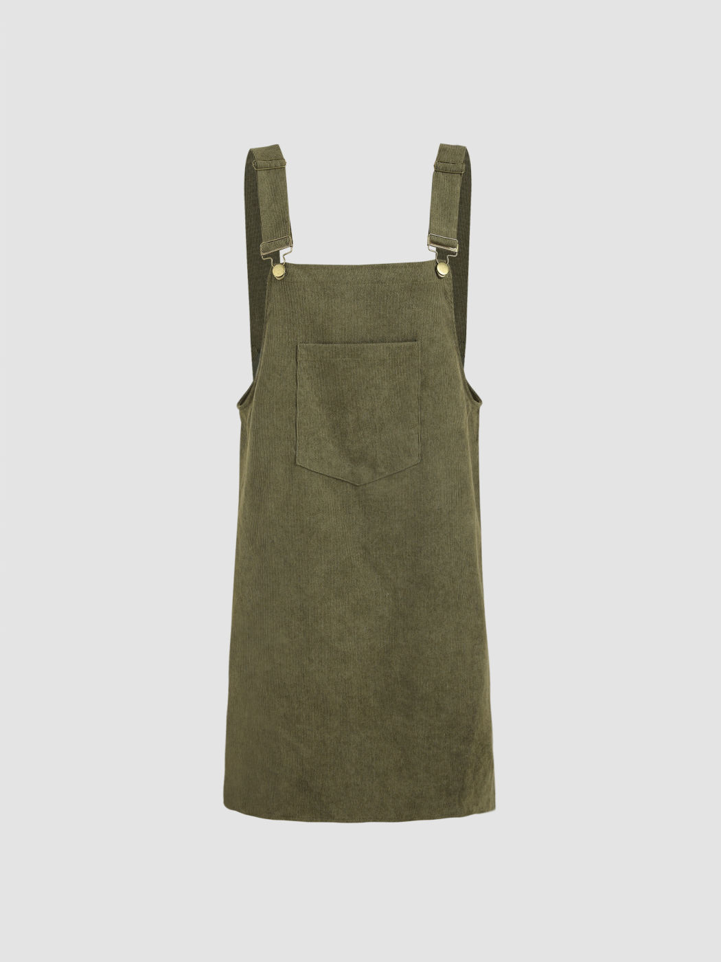 Corduroy Square Neck Midi Pinafore