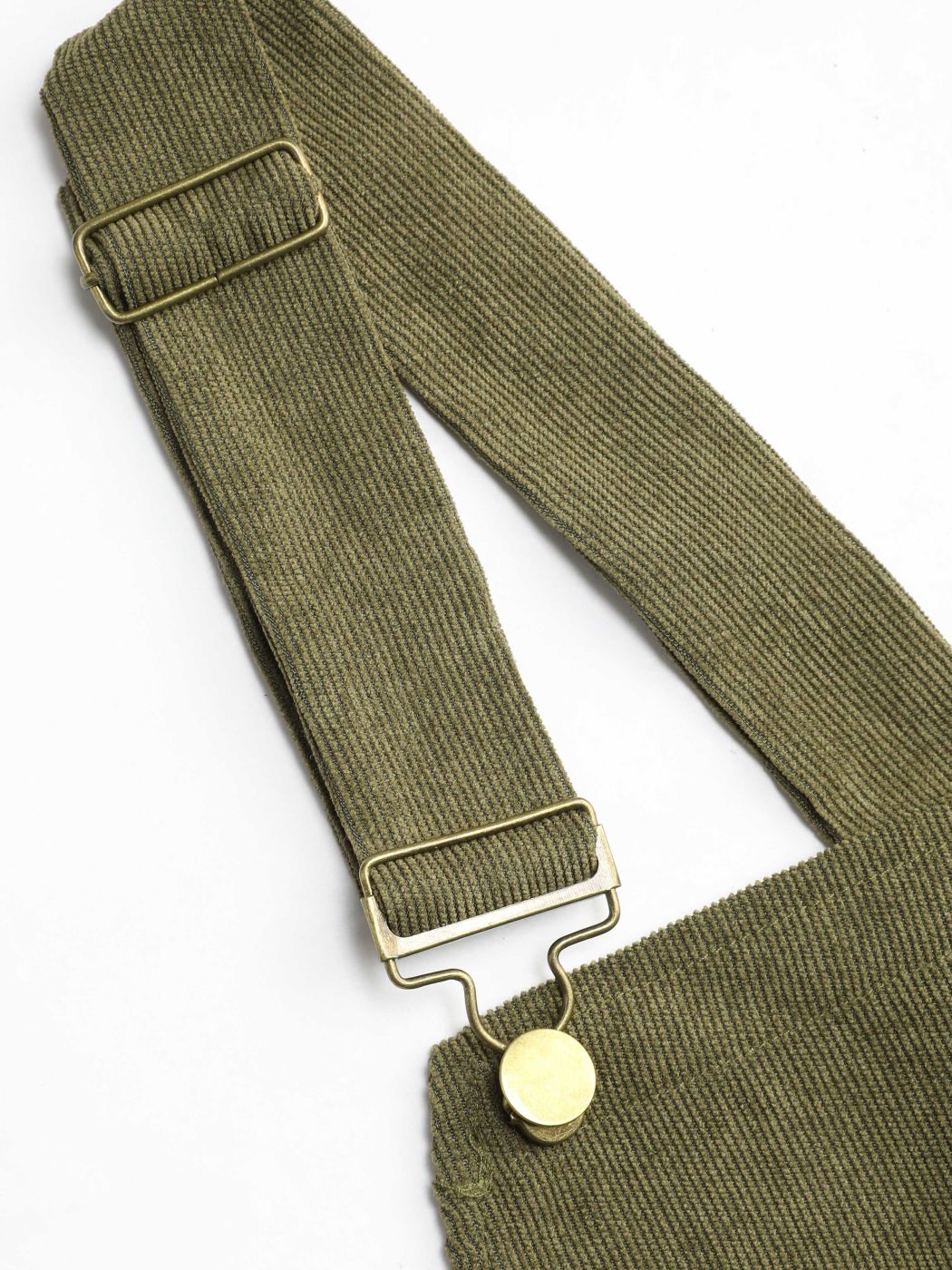 Corduroy Square Neck Midi Pinafore