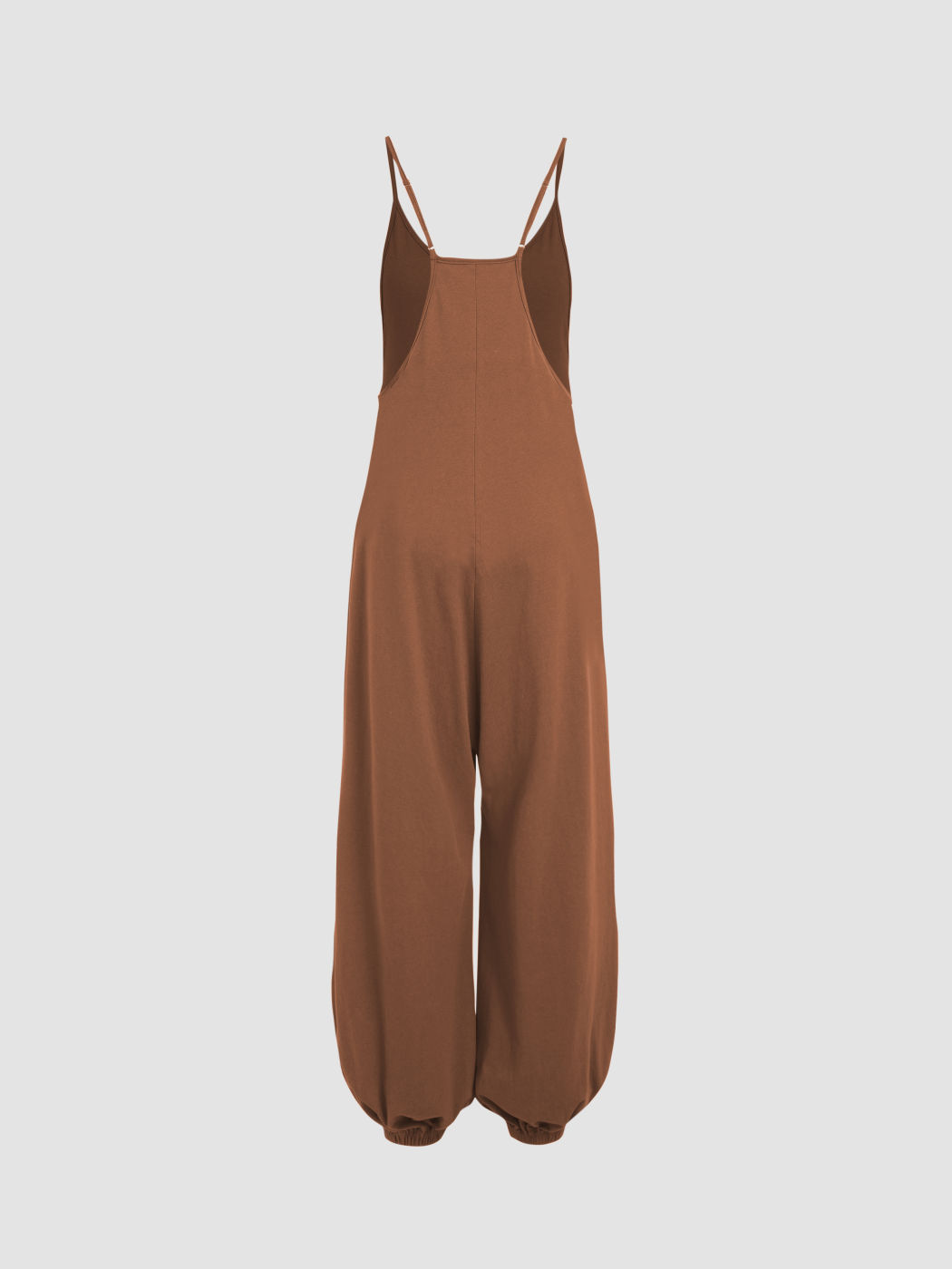 U-neckline Pocket Jogger Jumpsuit
