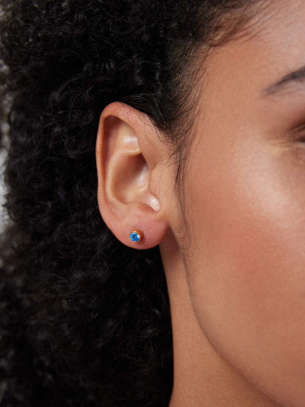 Metallic Gemstone Stud Earrings