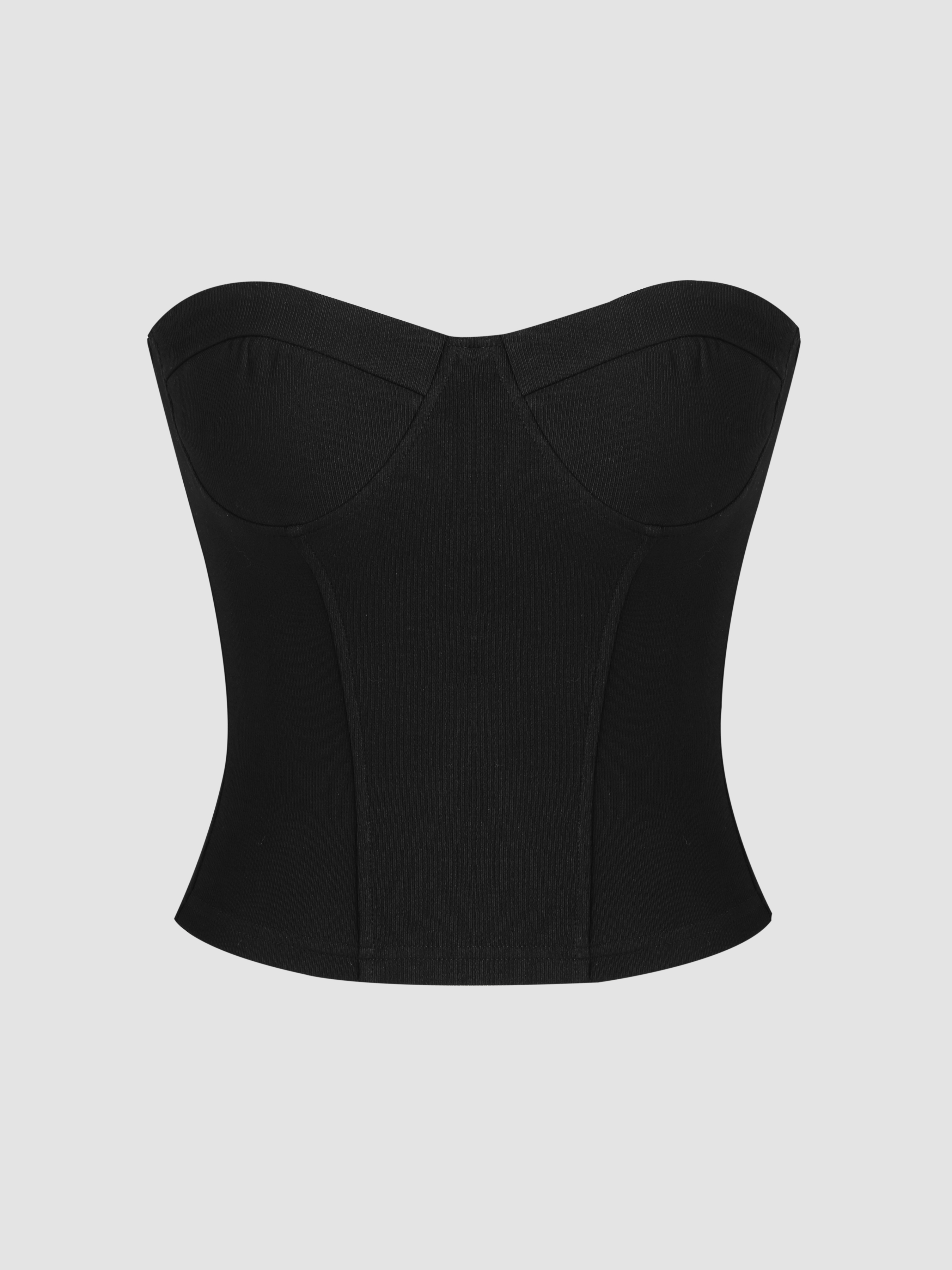 Solid Sweetheart Tube Crop Top For Party/Clubbing