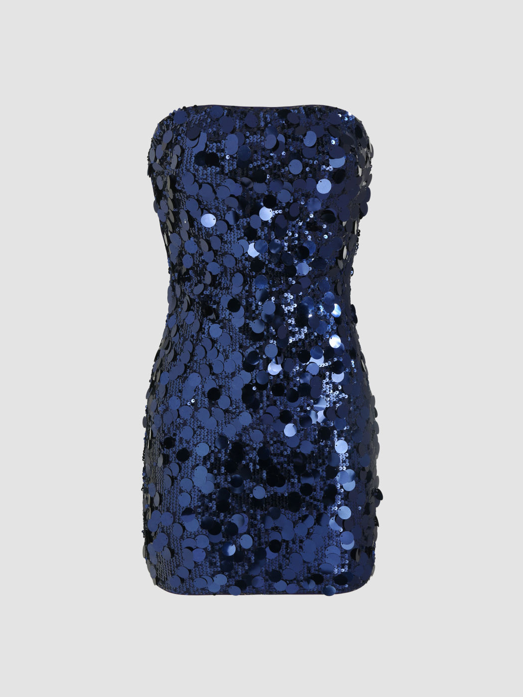 Pailletten Tube Einfarbiges Minikleid