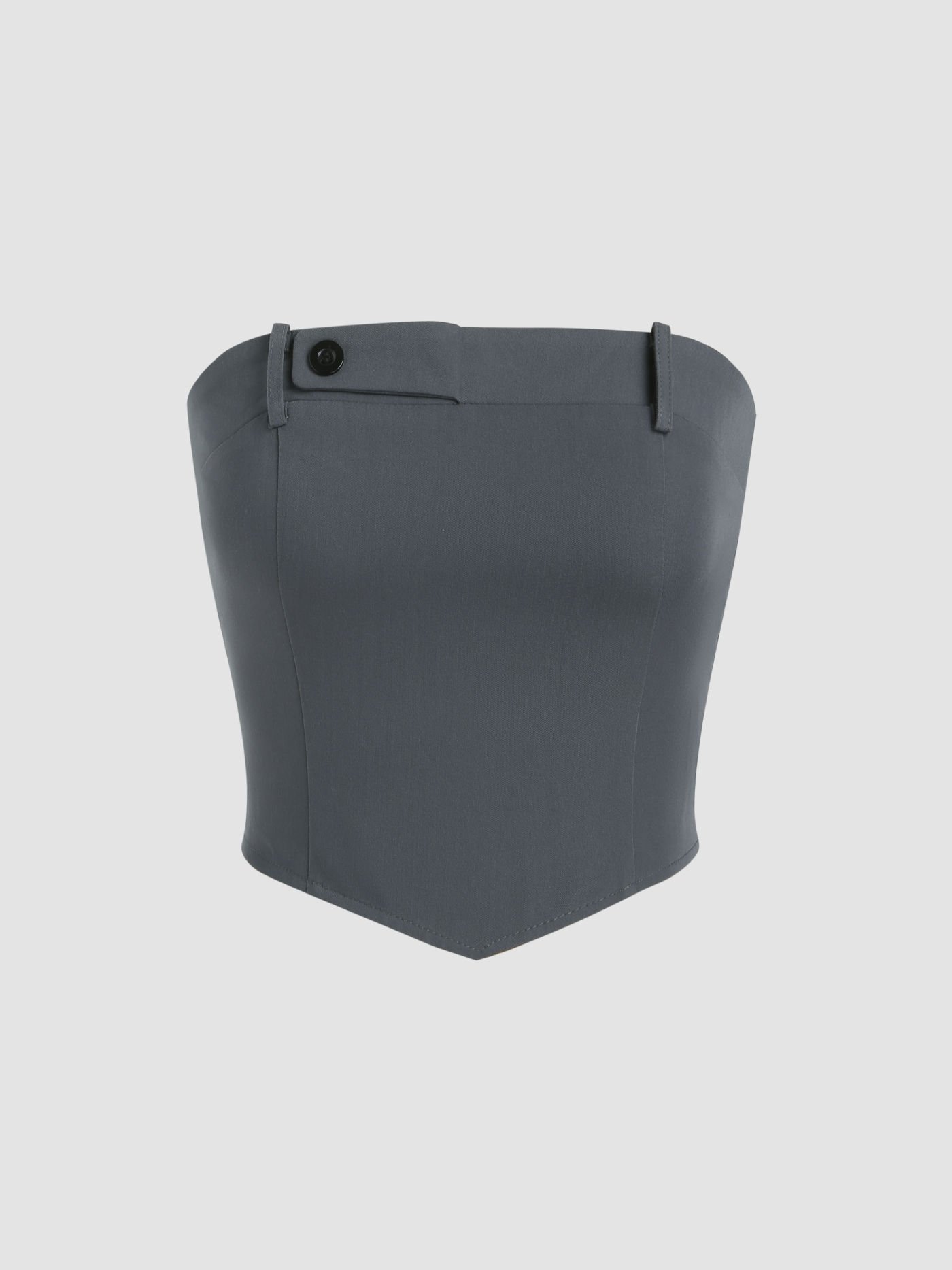 Haut tube corset à boucle de ceinture unie