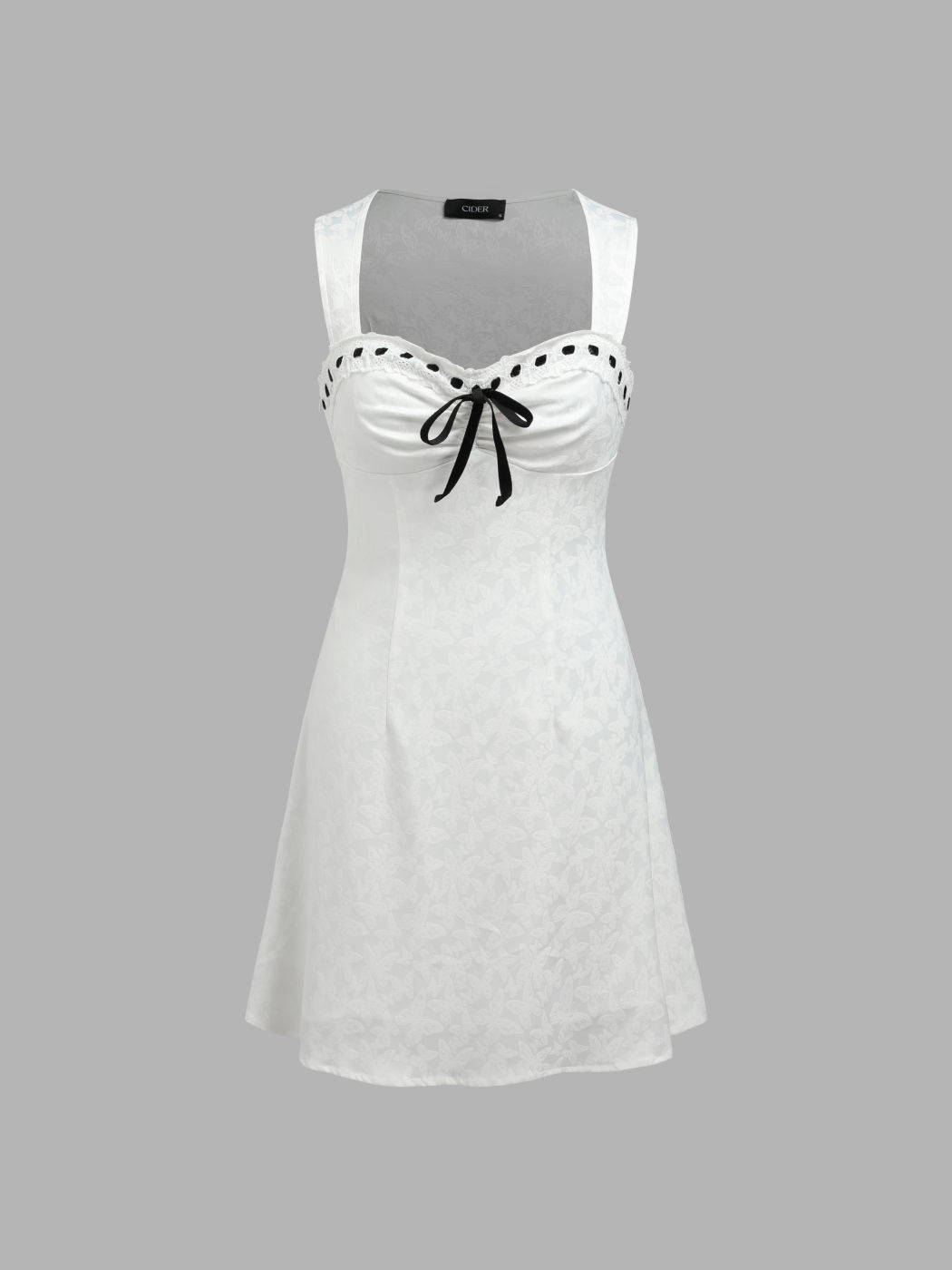 Butterfly Charm Ruched Mini Dress