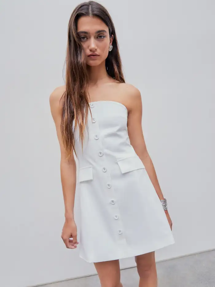 graduation dresses white mini Thats So Fetch US bachelorette party or any other occasions Celebration White Mini Dress Large