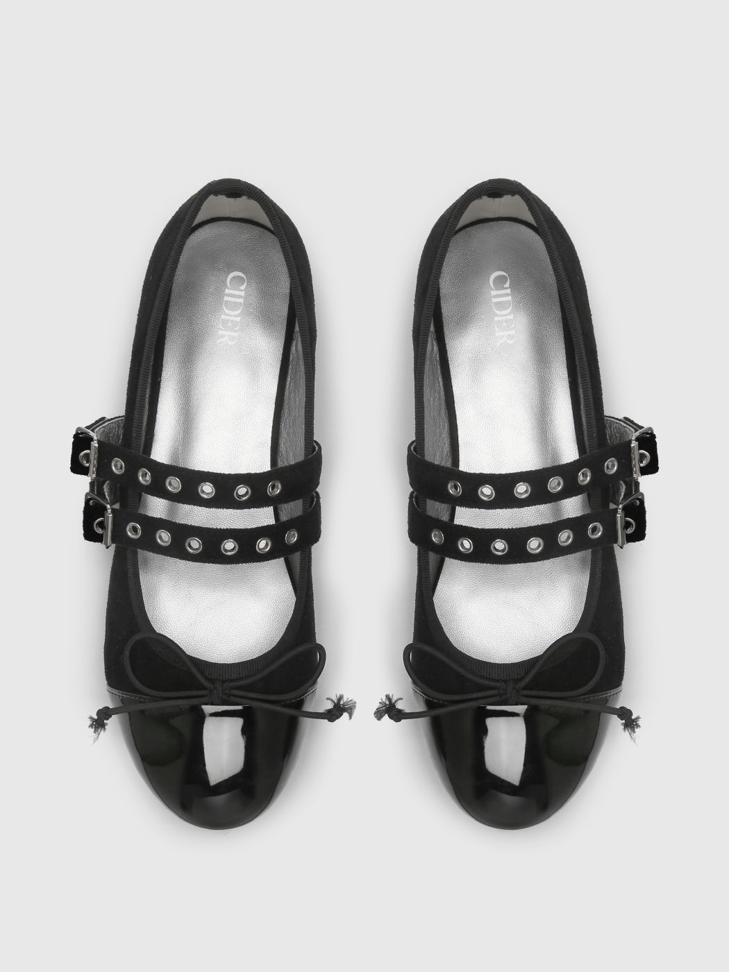 Double Strap Buckle Bowknot Ballet Mary Jane Flats For School Daily Casual
