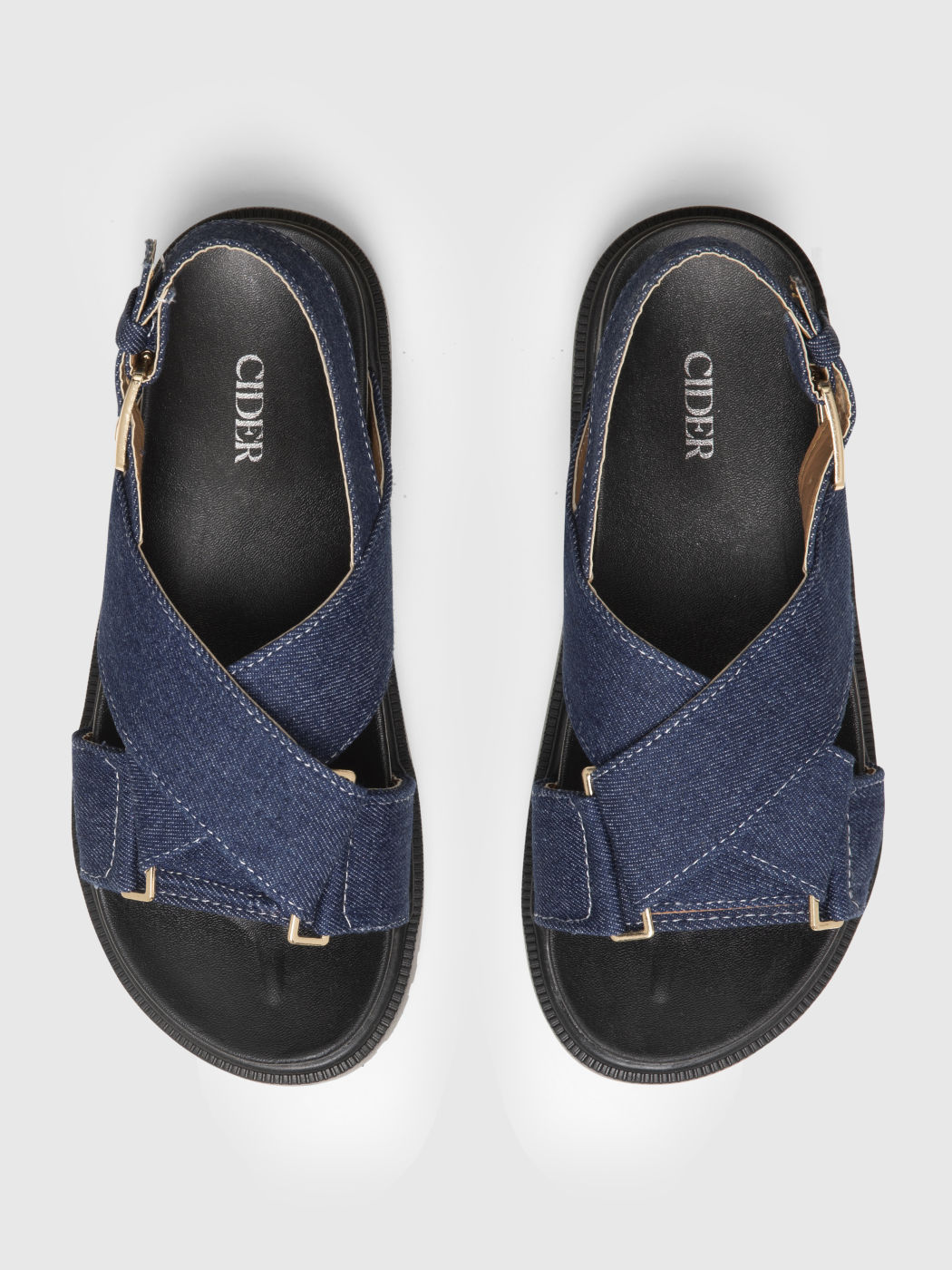  Jeans Kreuzriemen Sandalen