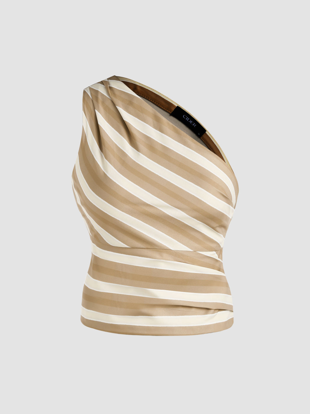 One Shoulder Asymmetrical Striped Top