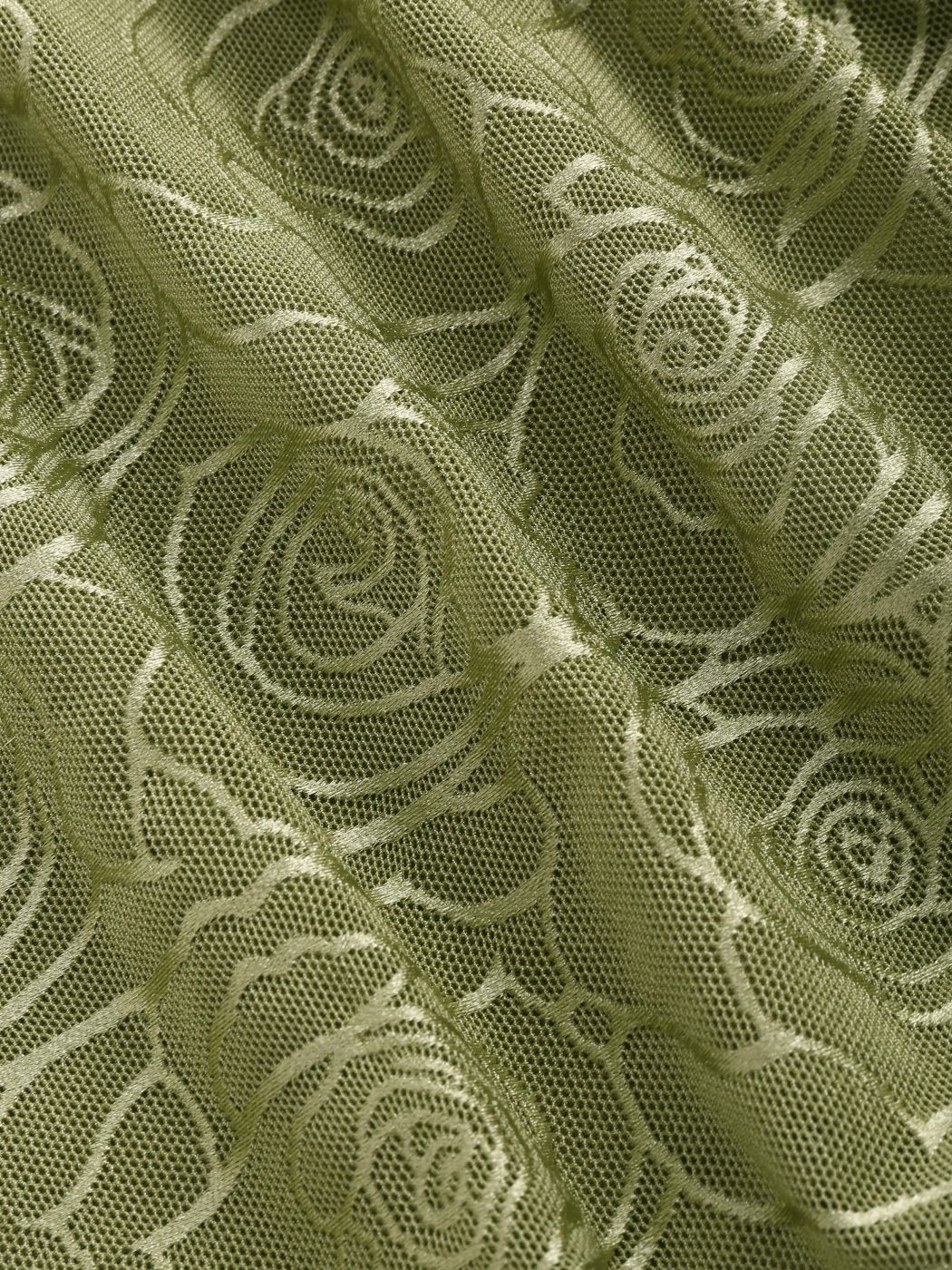 Gerafftes Minikleid aus Mesh-Schlauch mit floraler Spitze