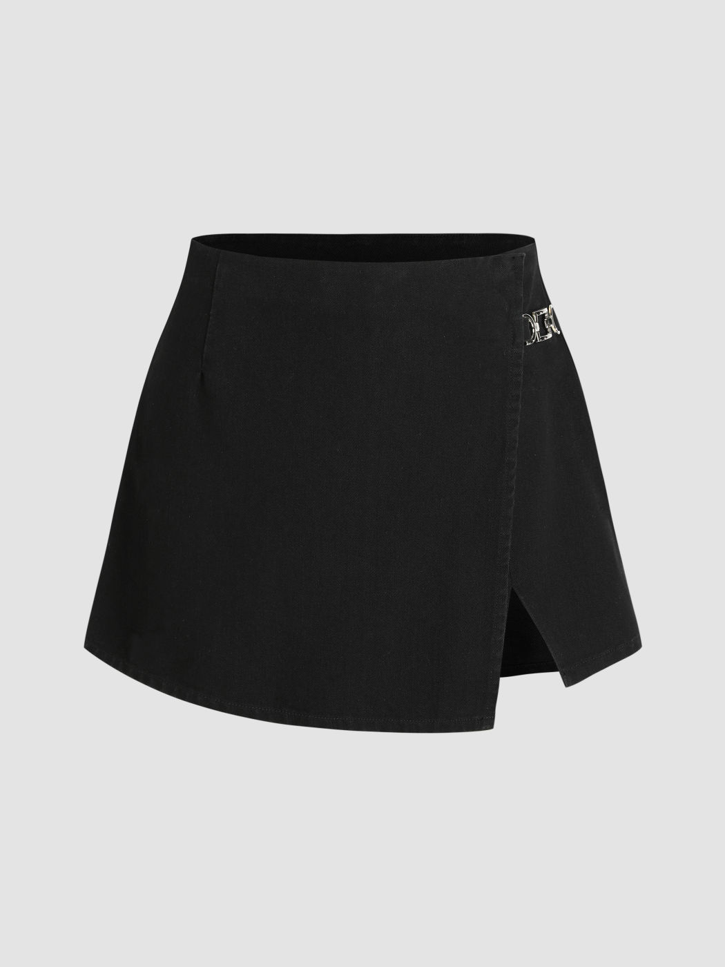 Jeans-Mittellänger Split-Mini-Skort Kurve & Plus