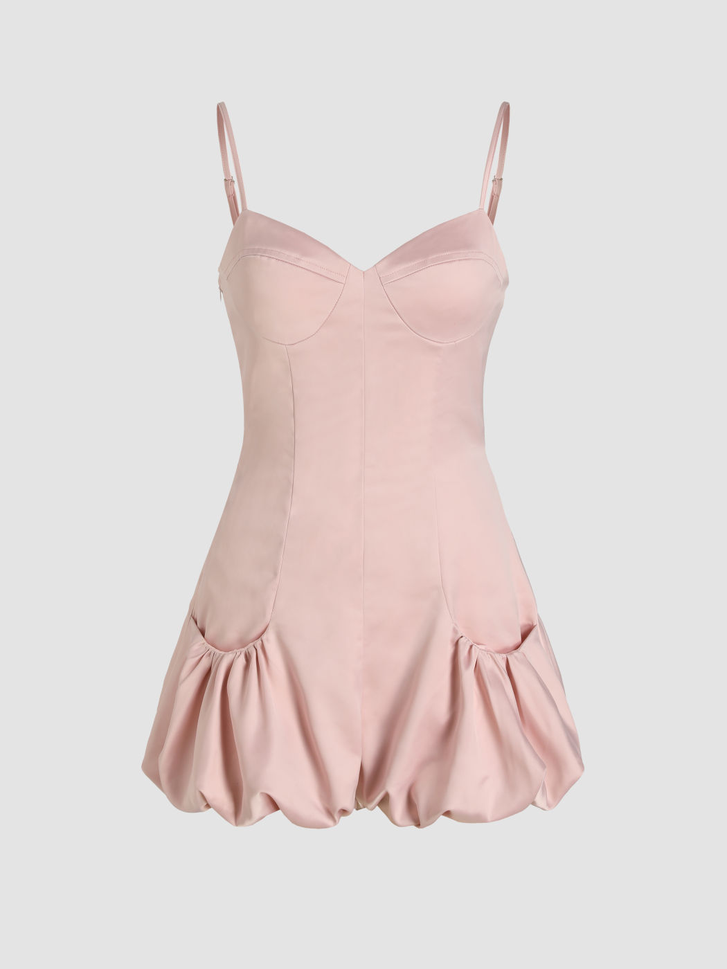 Satin Tasche Weites Bein Bubble Strampler