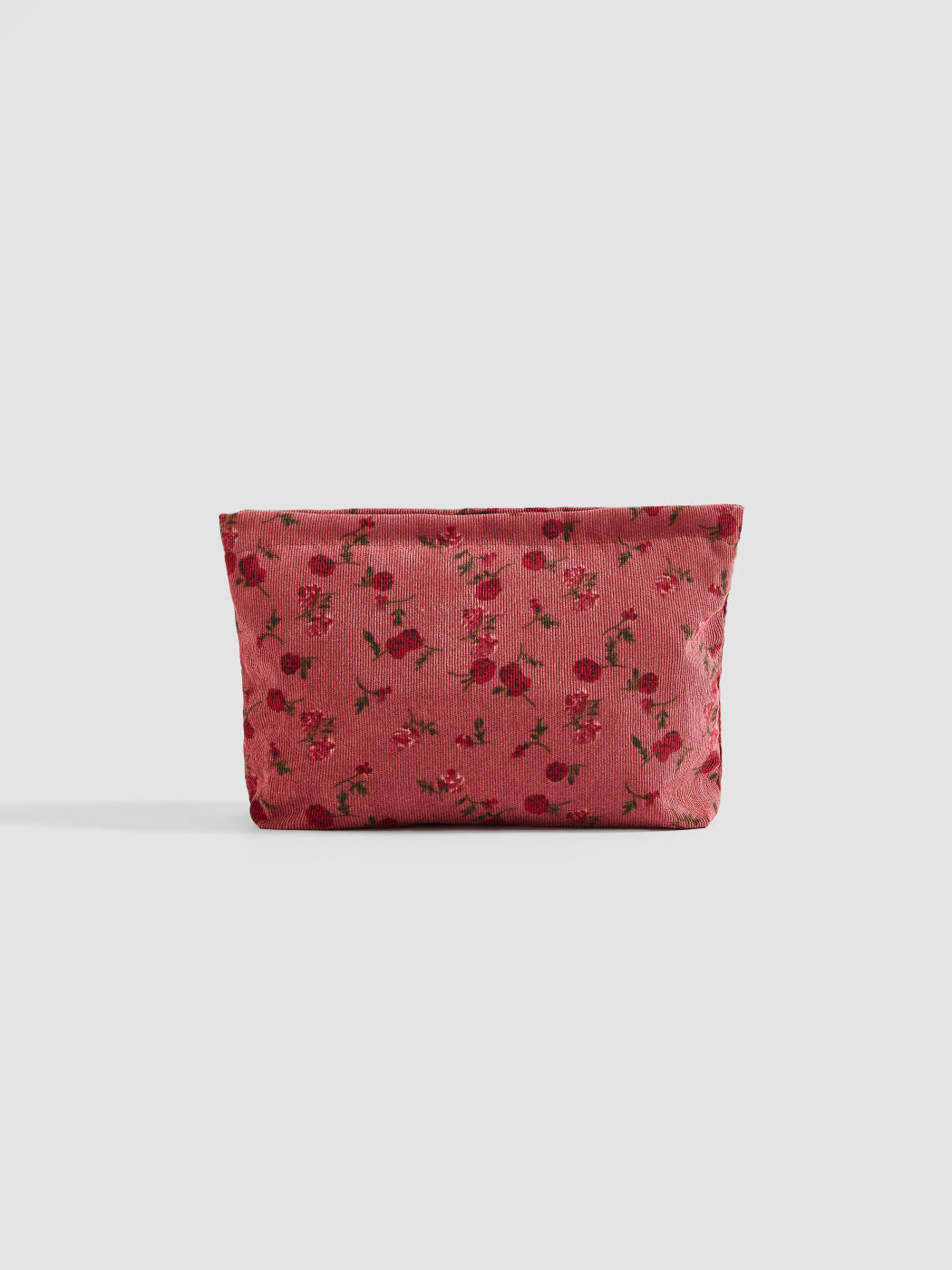 Corduroy Floral Makeup Bag