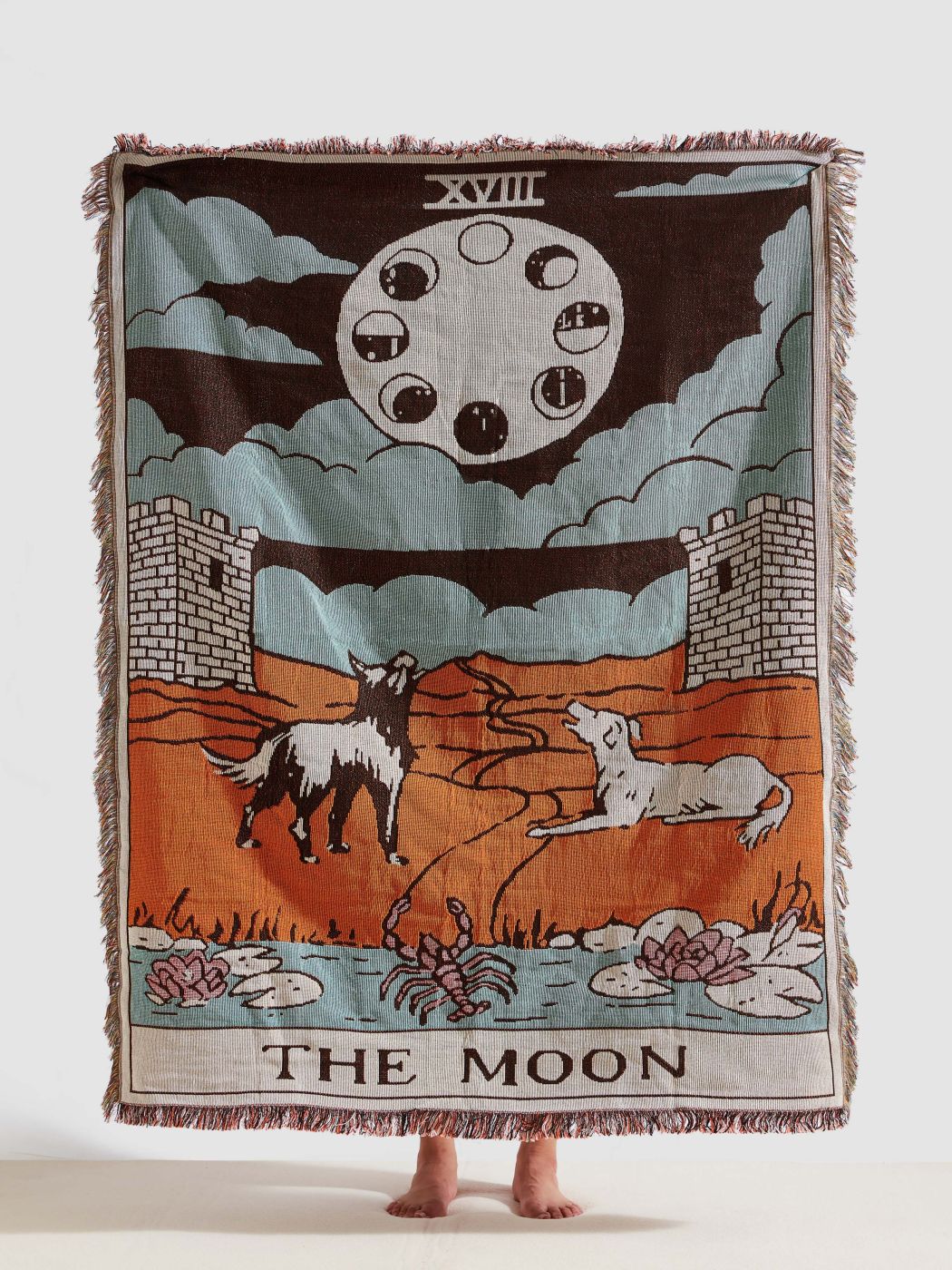 Der Mond-Grafik-Wandteppich