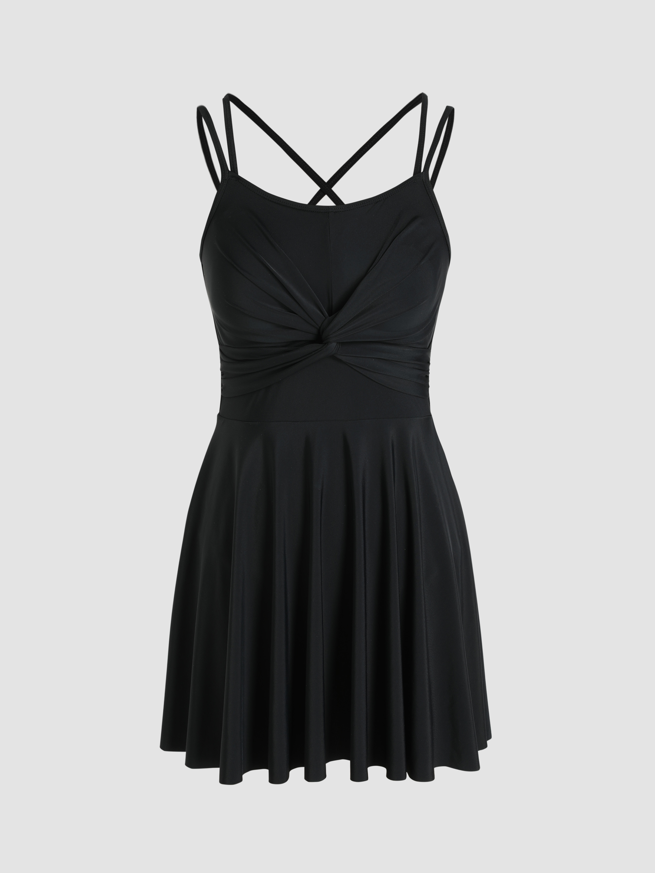 Criss Cross Strap Skater Dress