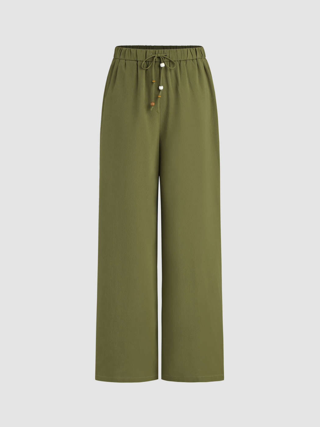 Solid Straight Leg Trousers - Cider