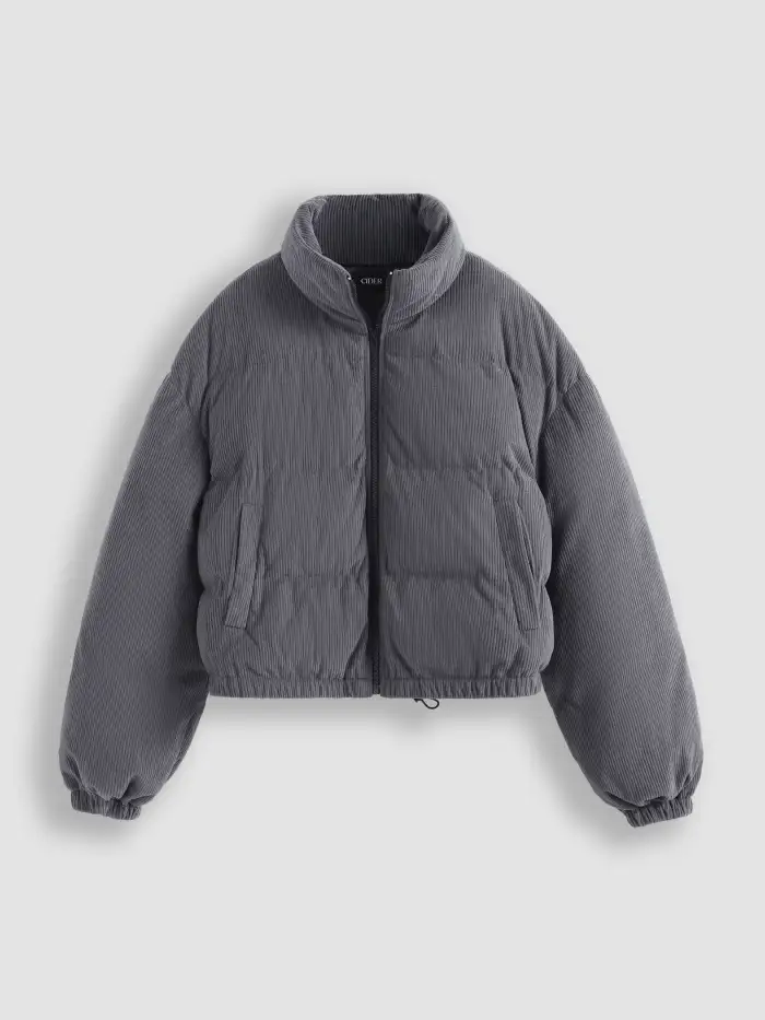 Stand Collar Solid Belted Windbreaker - Cider