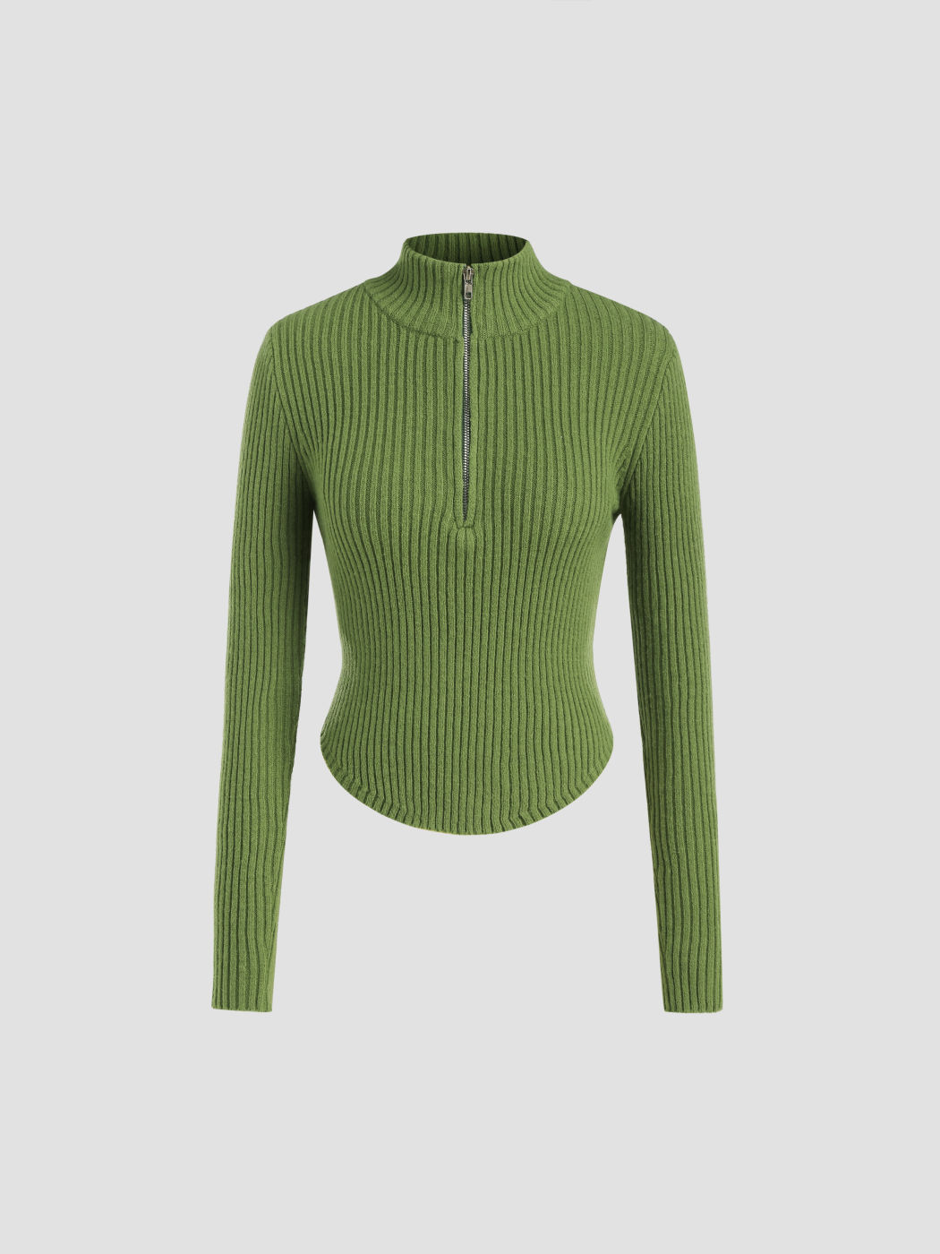  Rippenstrick Langärmliger Pullover