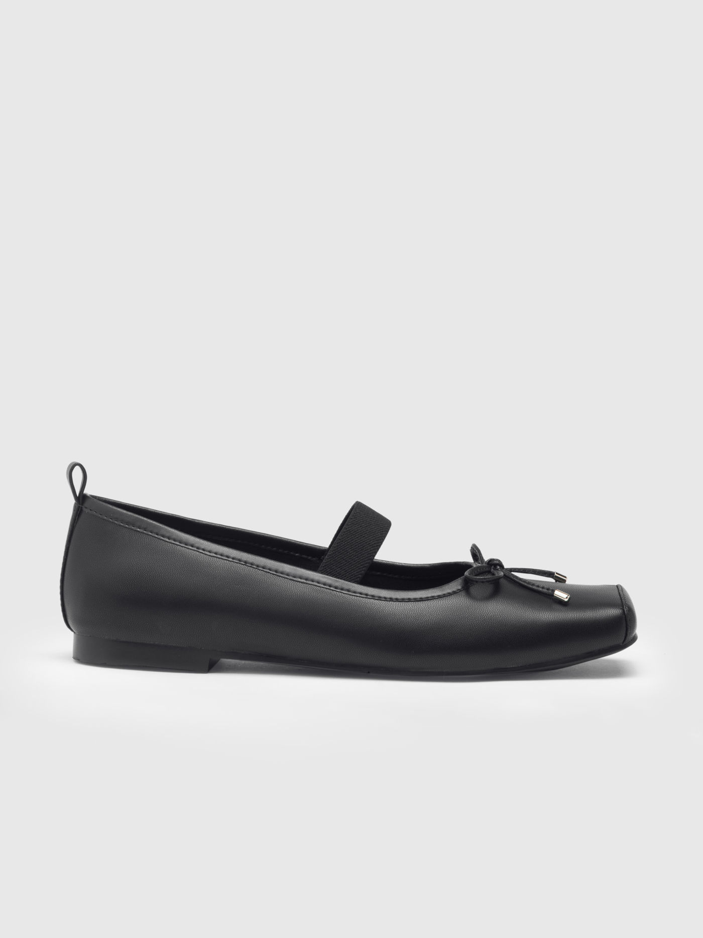 Denim Bowknot Strap Mary Jane Flats