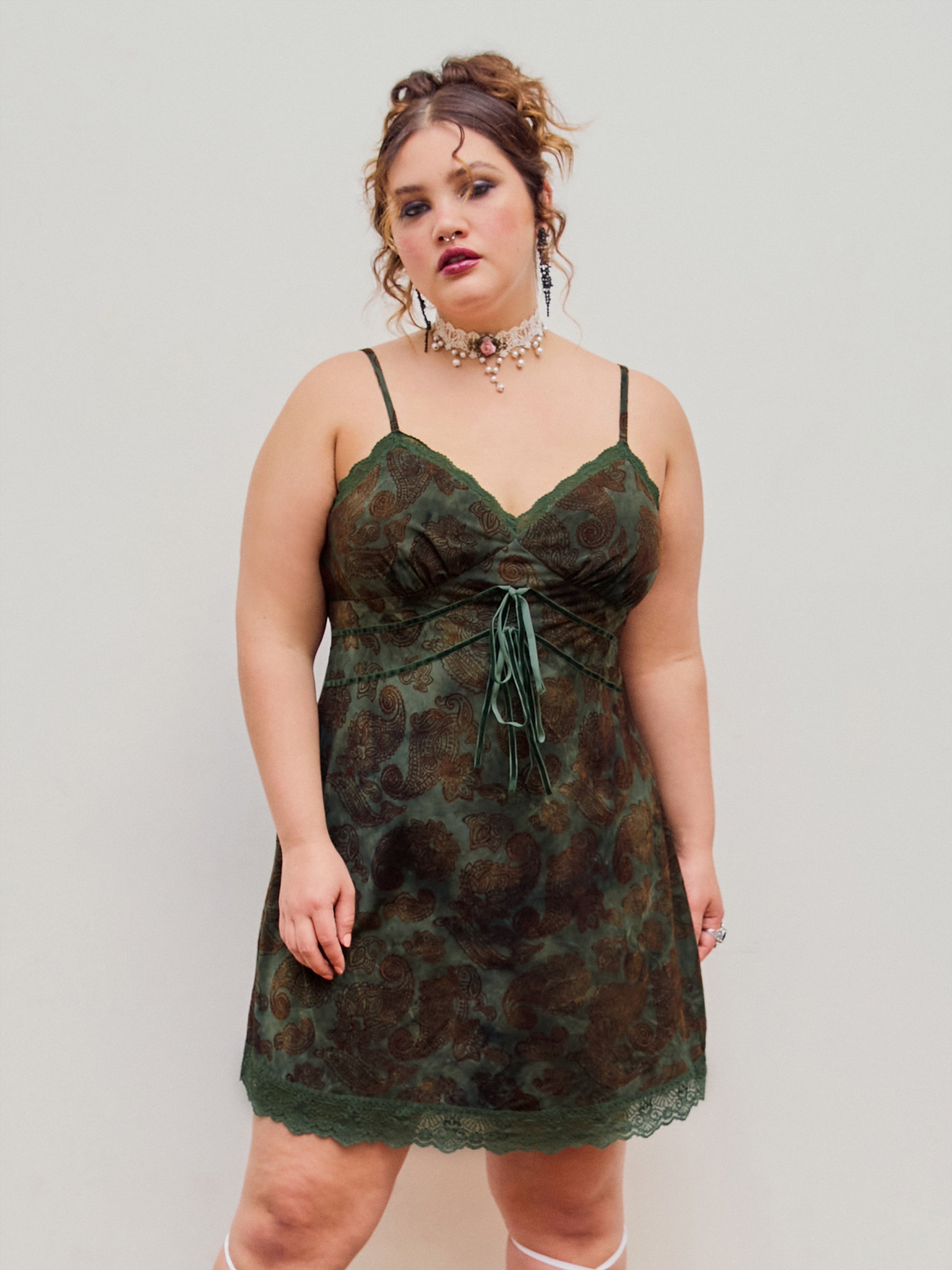 【24時間限定】Lace Trimmed Floral Dress FLORAL LACE TRIMMED SLIP DRESS | Lucky Brand