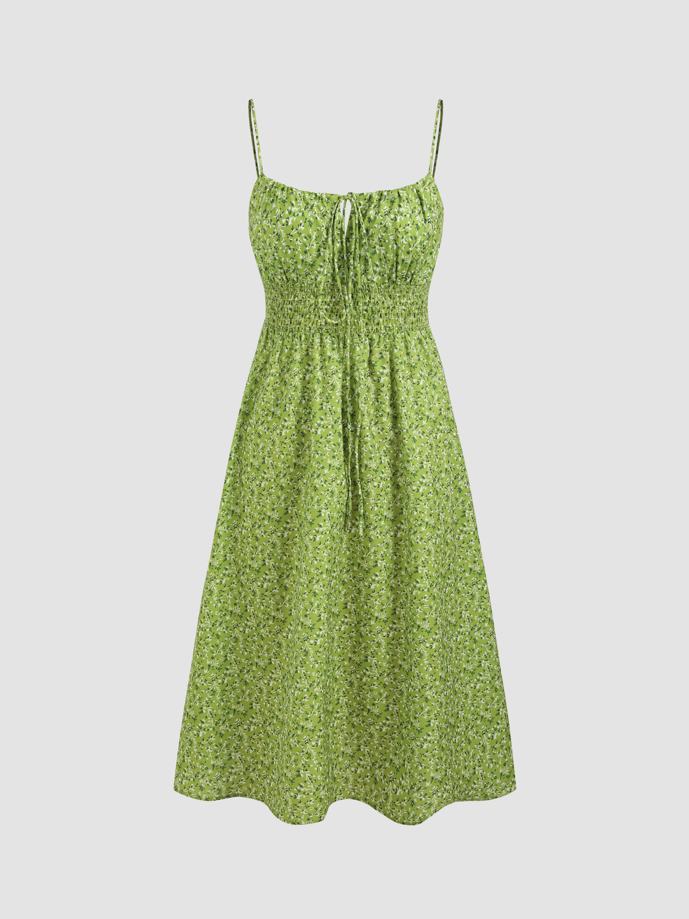 Floral Bowknot Cami Maxi Dress Cider