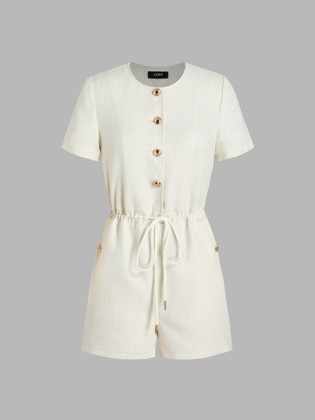 Road trippin' woven button front romper