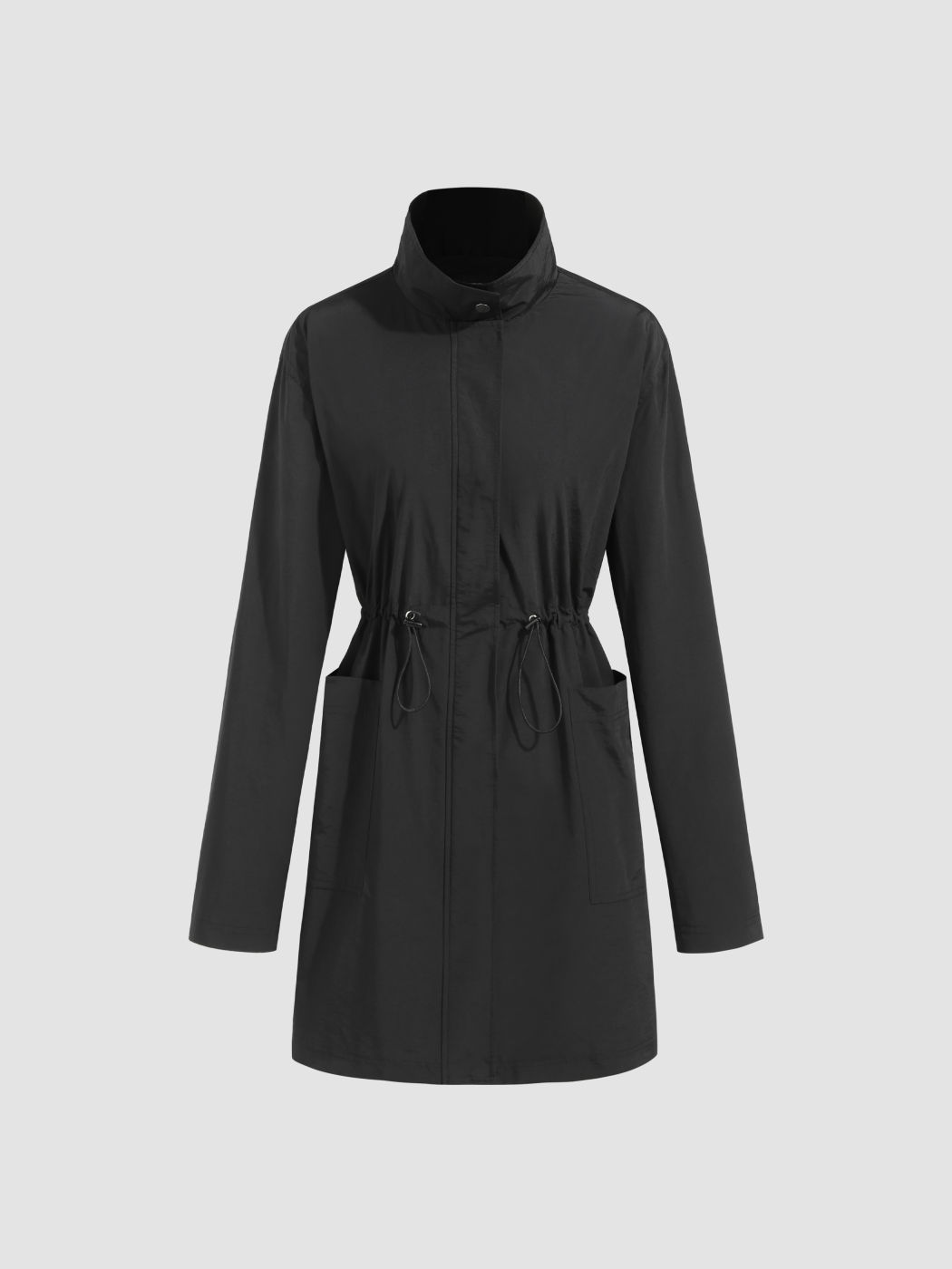  Stehkragen Solid Trenchcoat