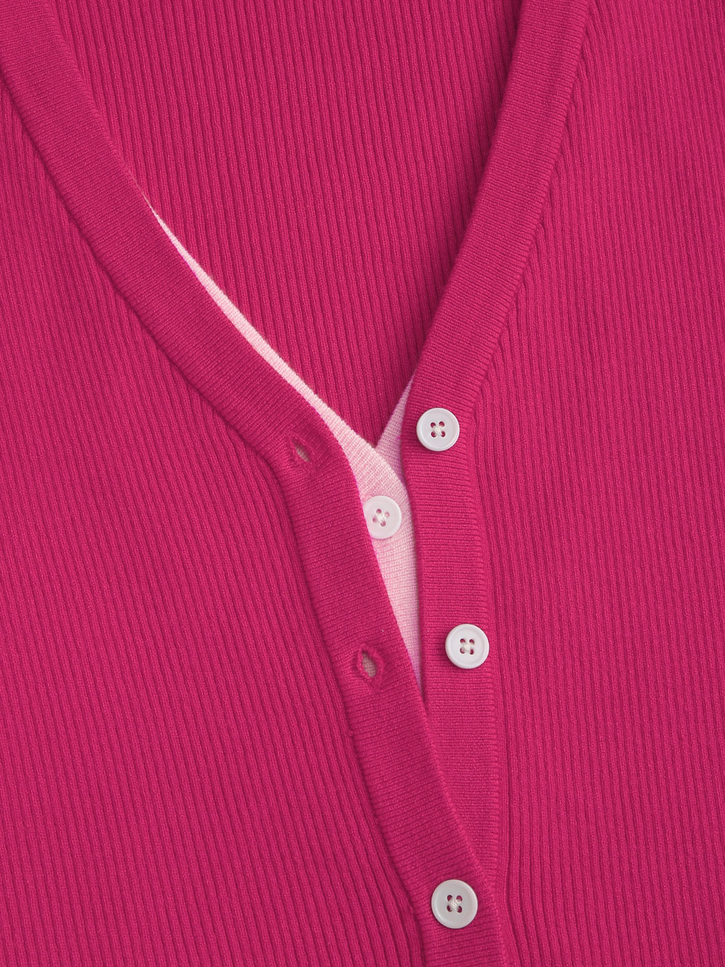 Cardigan in due pezzi con bottoni finti con scollo a V in maglia