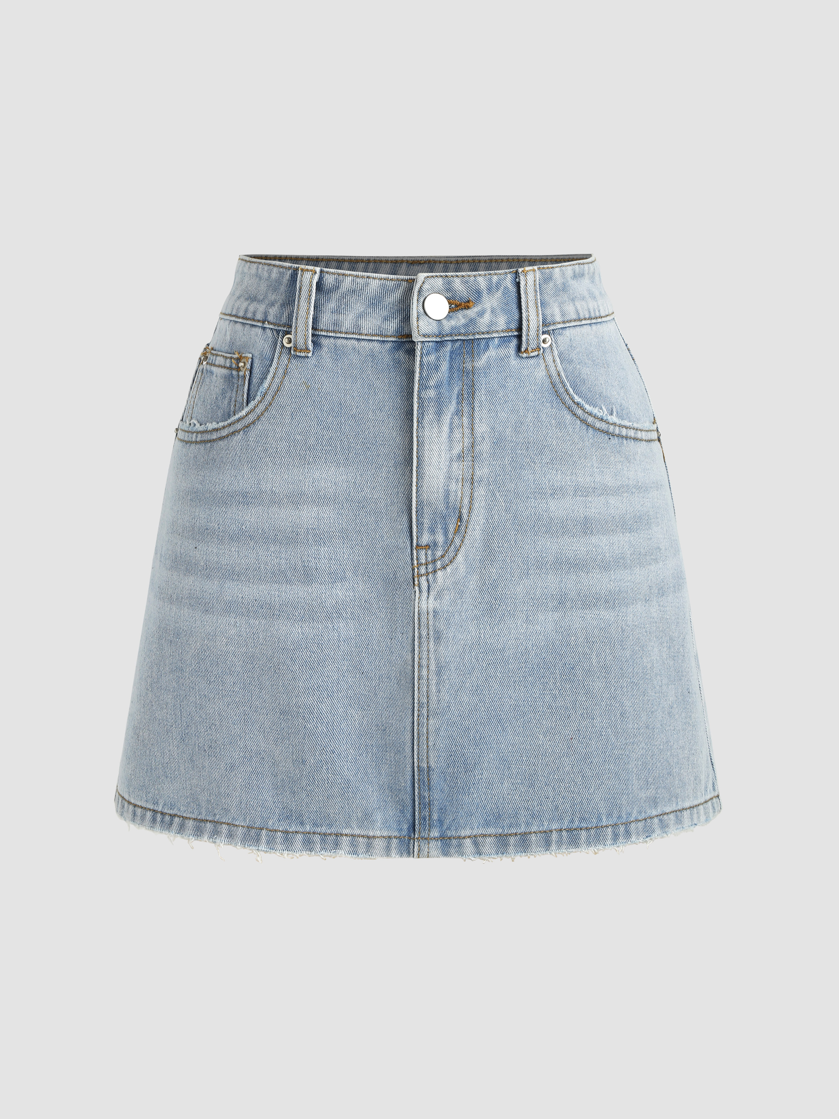 Side Button Denim Skirt丨Urbanic | Most Favourite