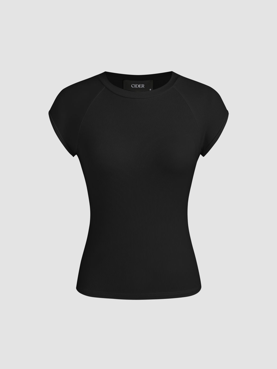 Solid Round Neckline Short Sleeve Tee