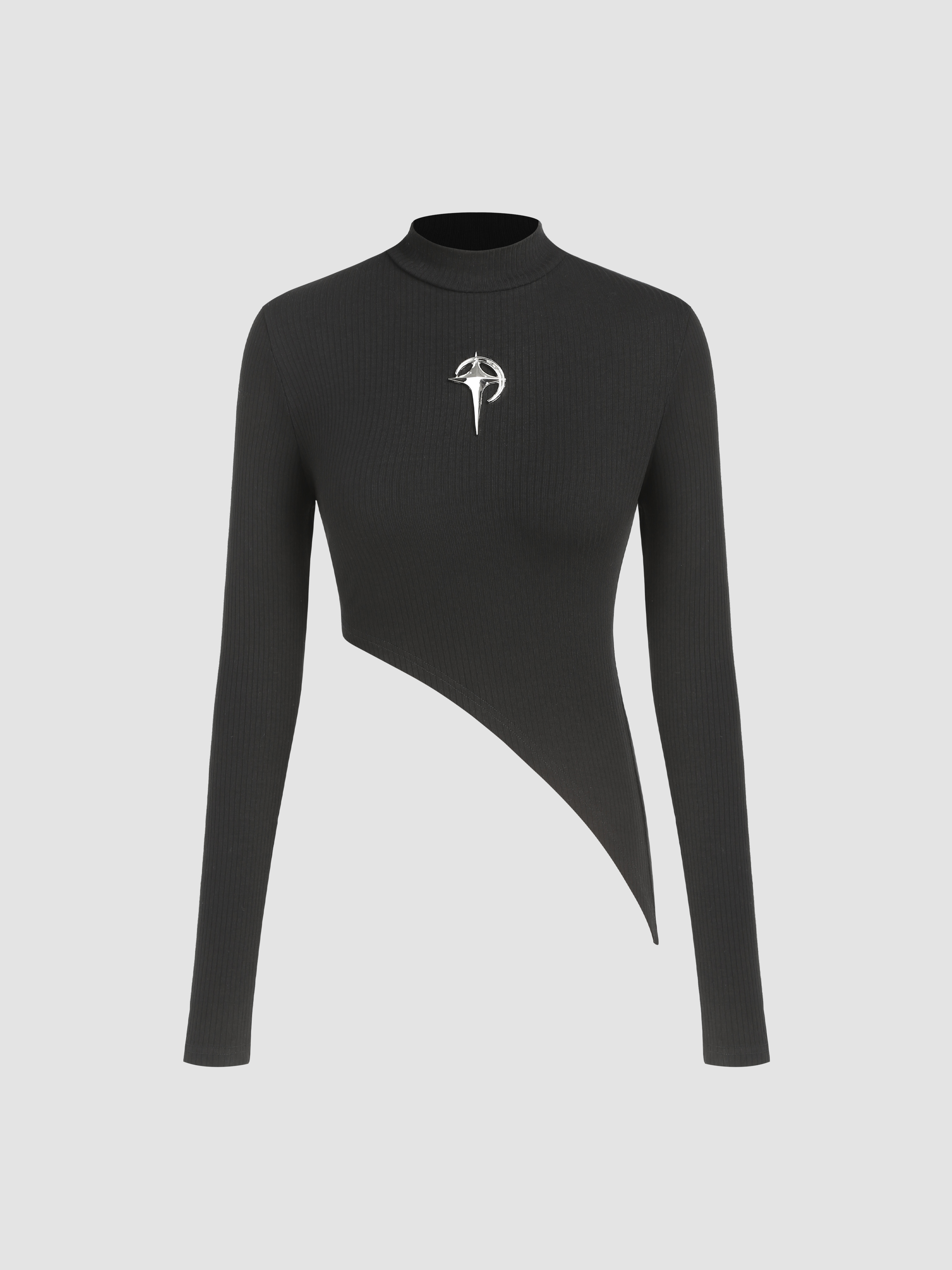 Star Round Neck Short Sleeve T-Shirt