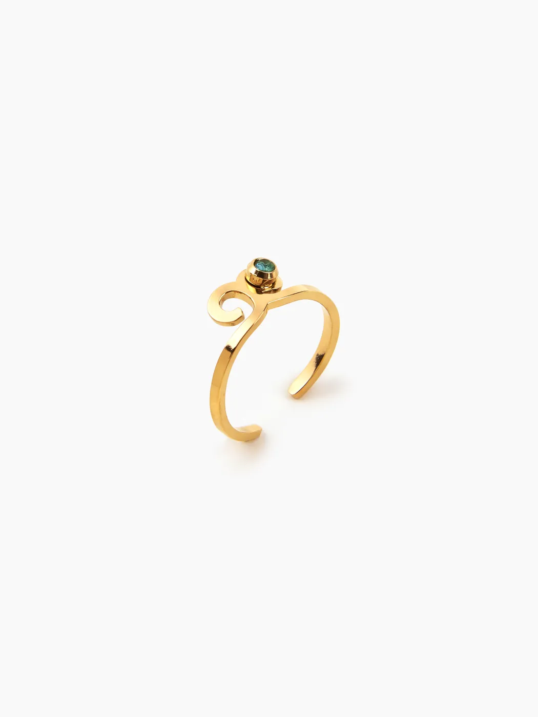 Constellation & Gemstone Decor Cuff Ring