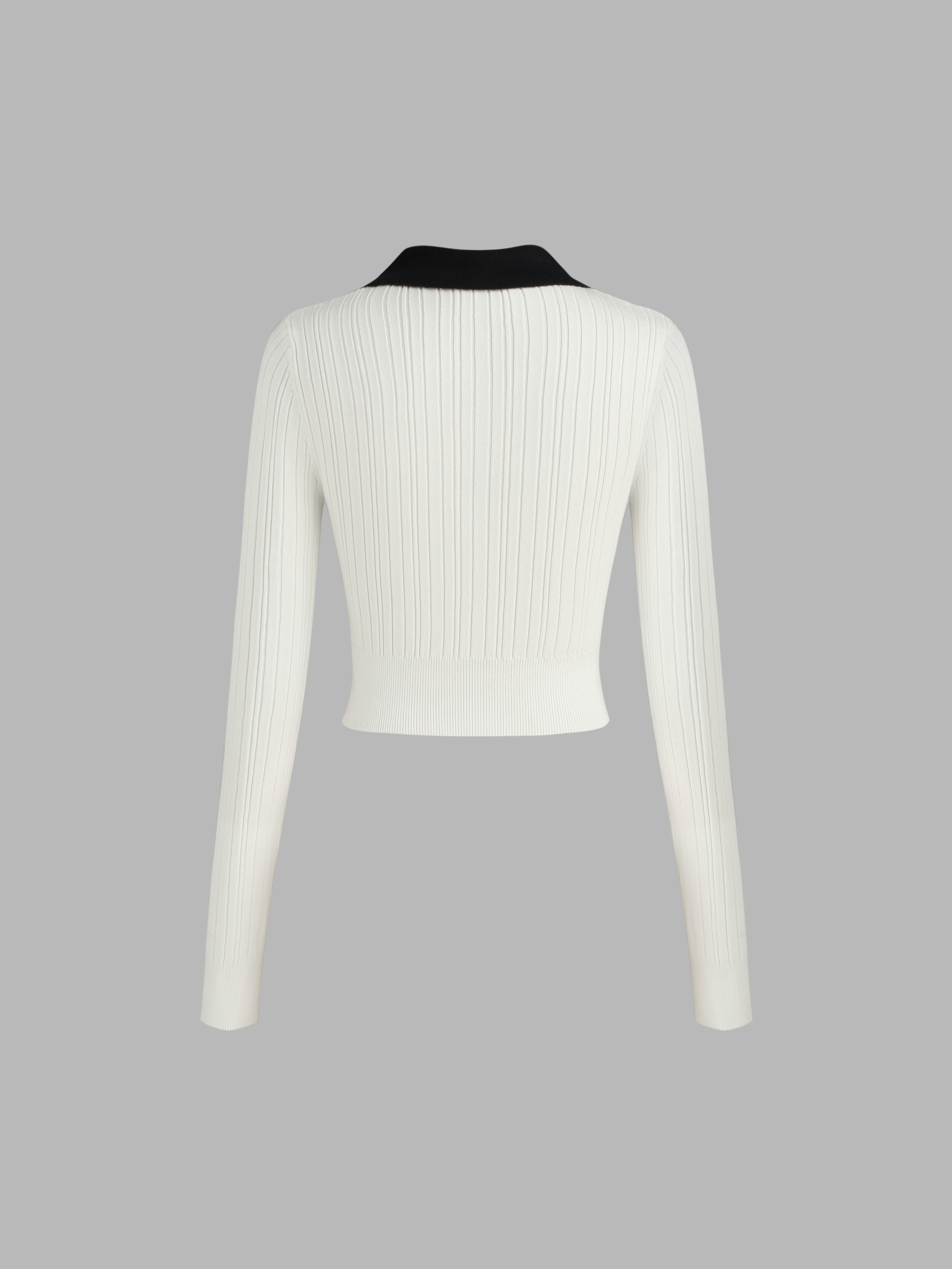 ELIN Smooth cropped knit polo 定価 33480円 ELIN Smooth cropped knit polo 定価