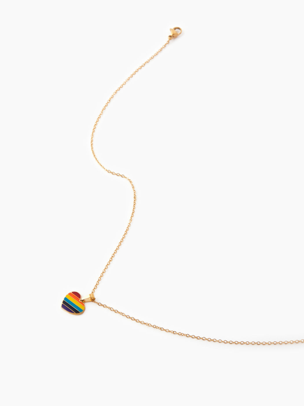  Heart Rainbow Pendant Necklace