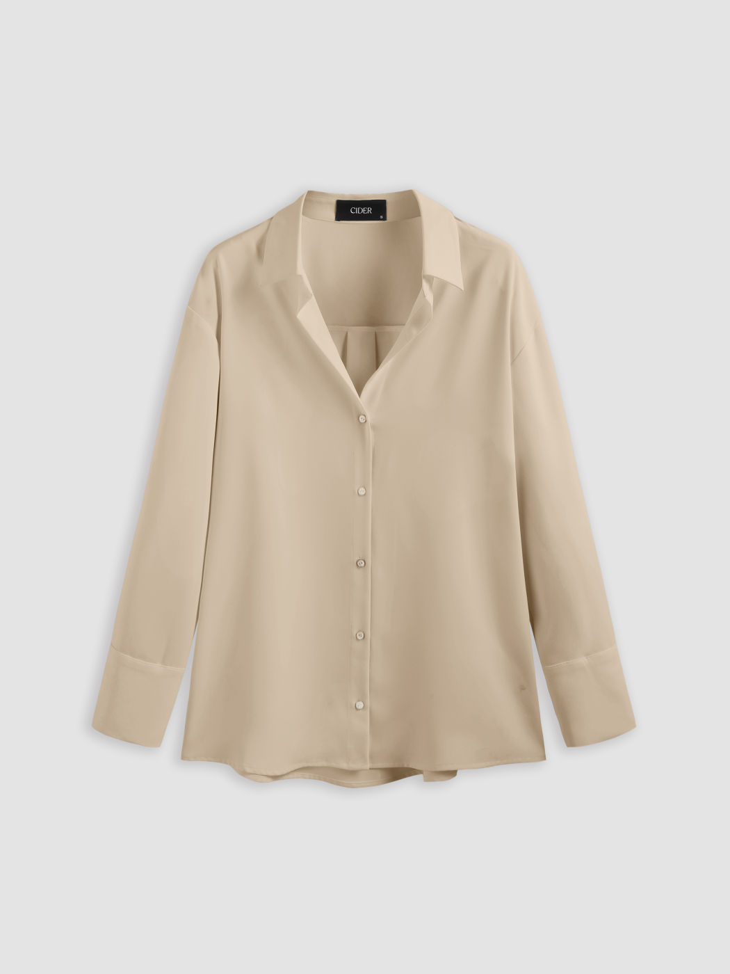 Long Sleeve Solid Color Regular Blouse sea6443