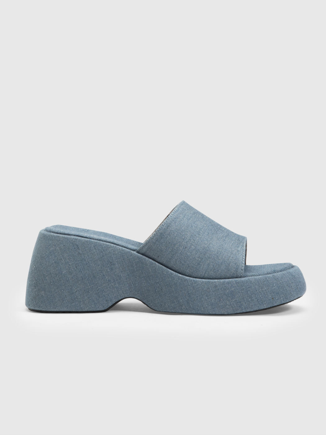 Single Band Chunky Heeled Slippers