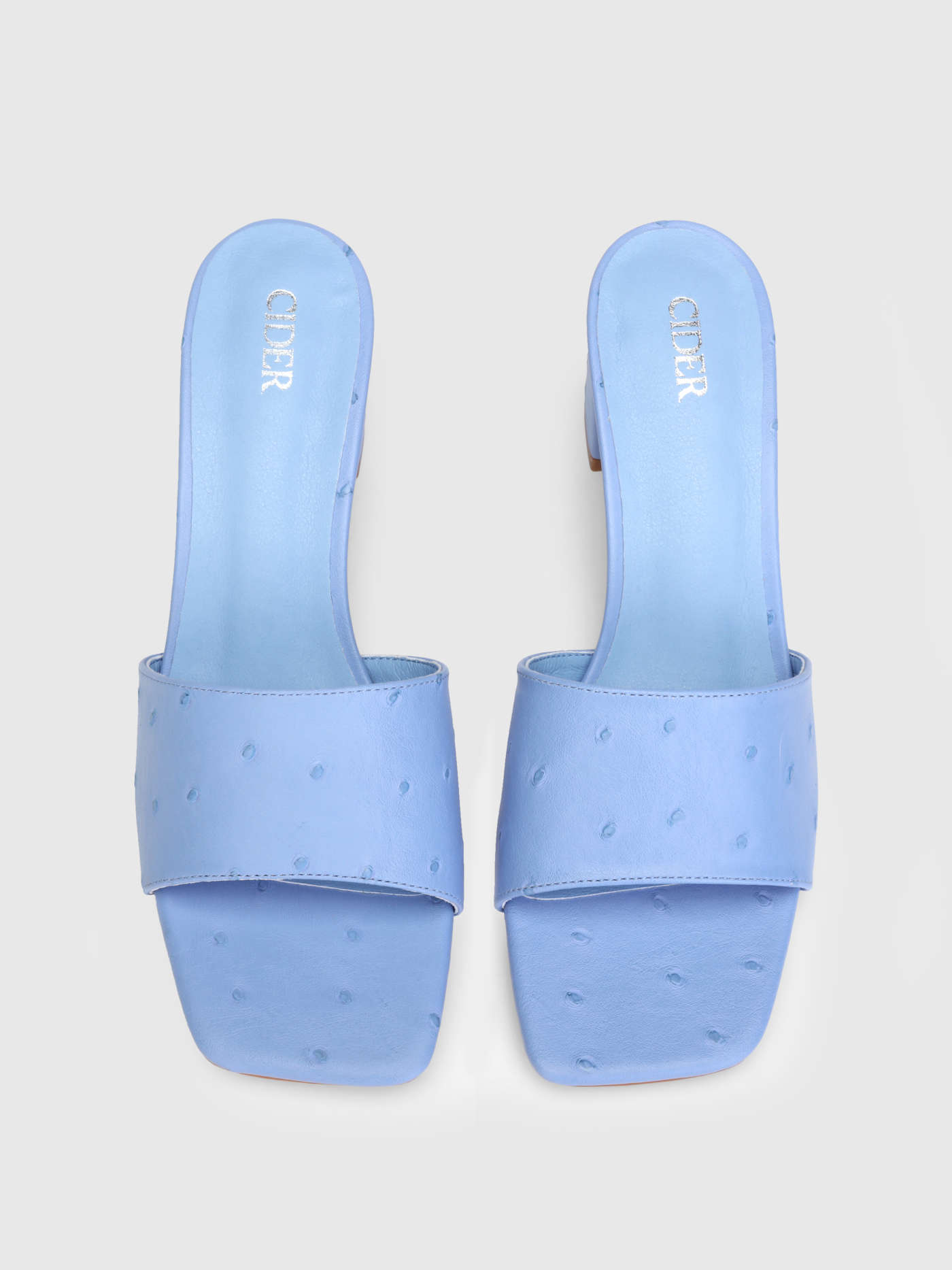 Polka Dot Single Band Chunky Heeled Sandals