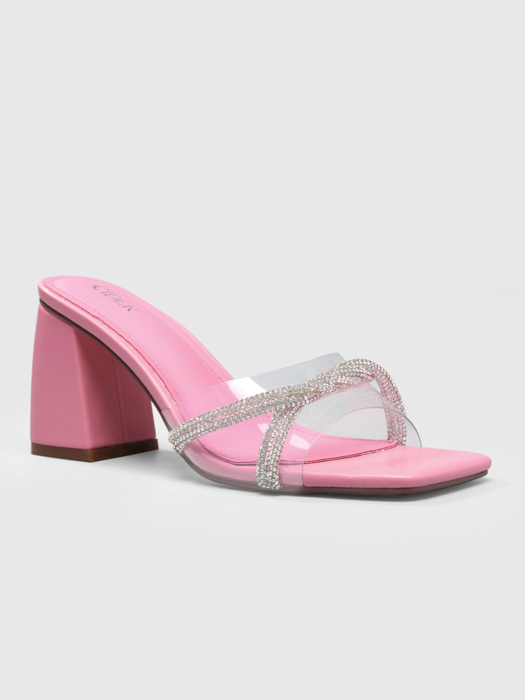 Cross Strap Rhinestone Decor Sandals