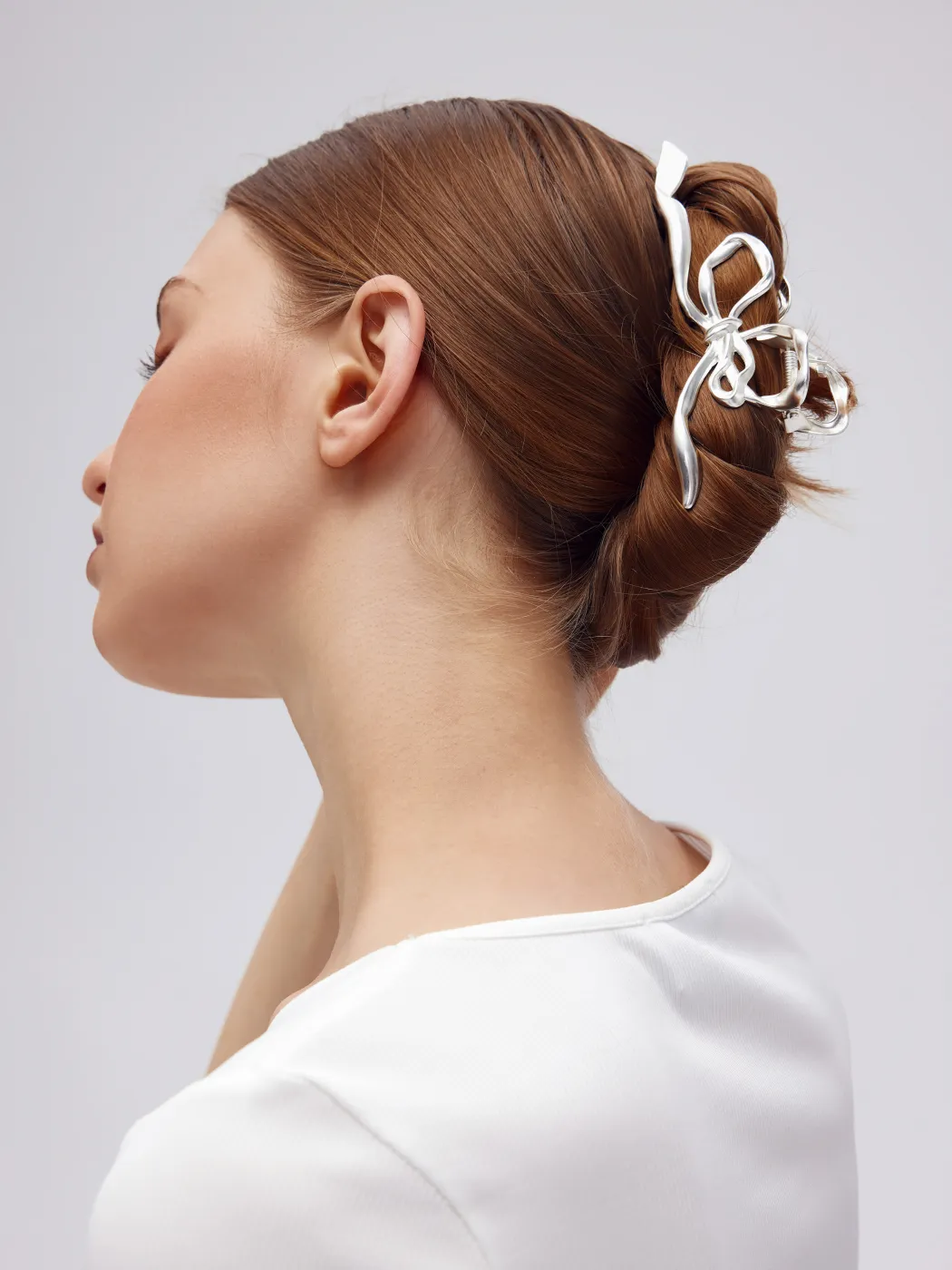 Irregular Metalic Bowknot Hair Claw