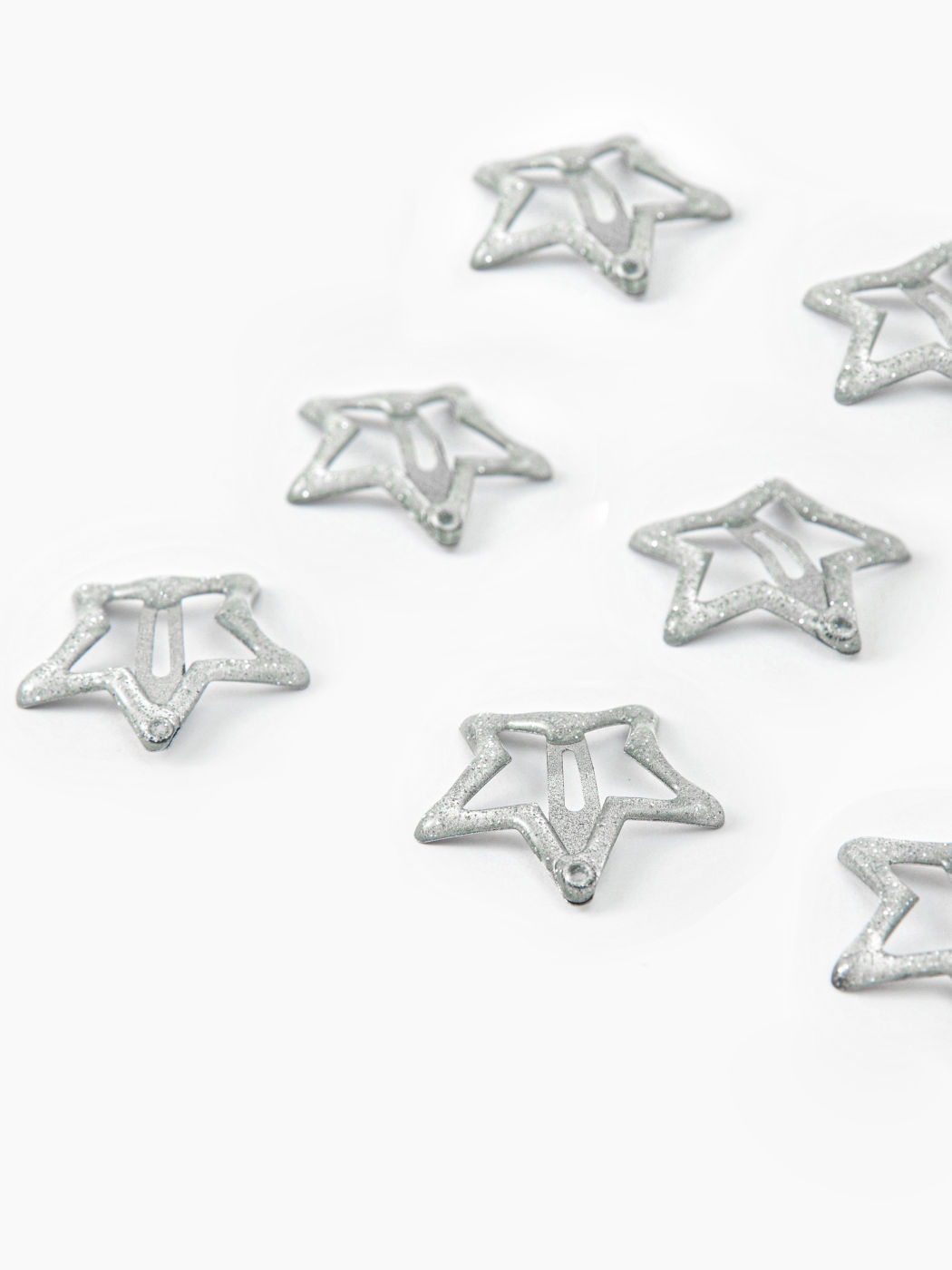 10er-Set Glitzernde Sternförmige Kleine Haarspangen