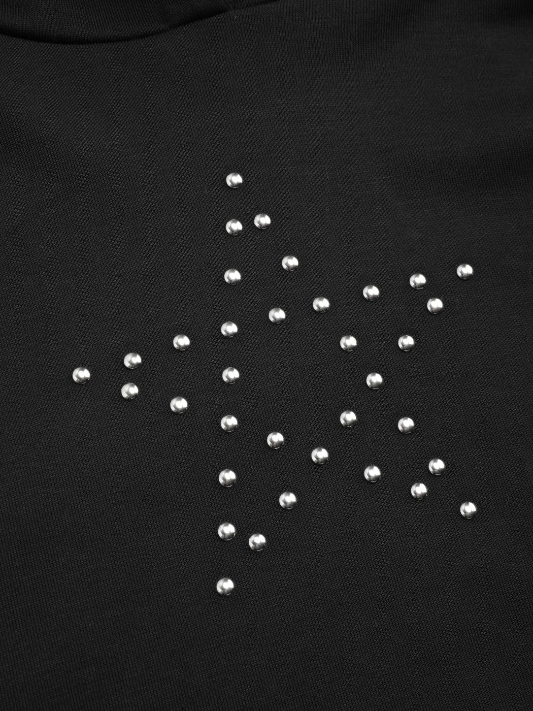  Nietenstern Grafik Crop Hoodie