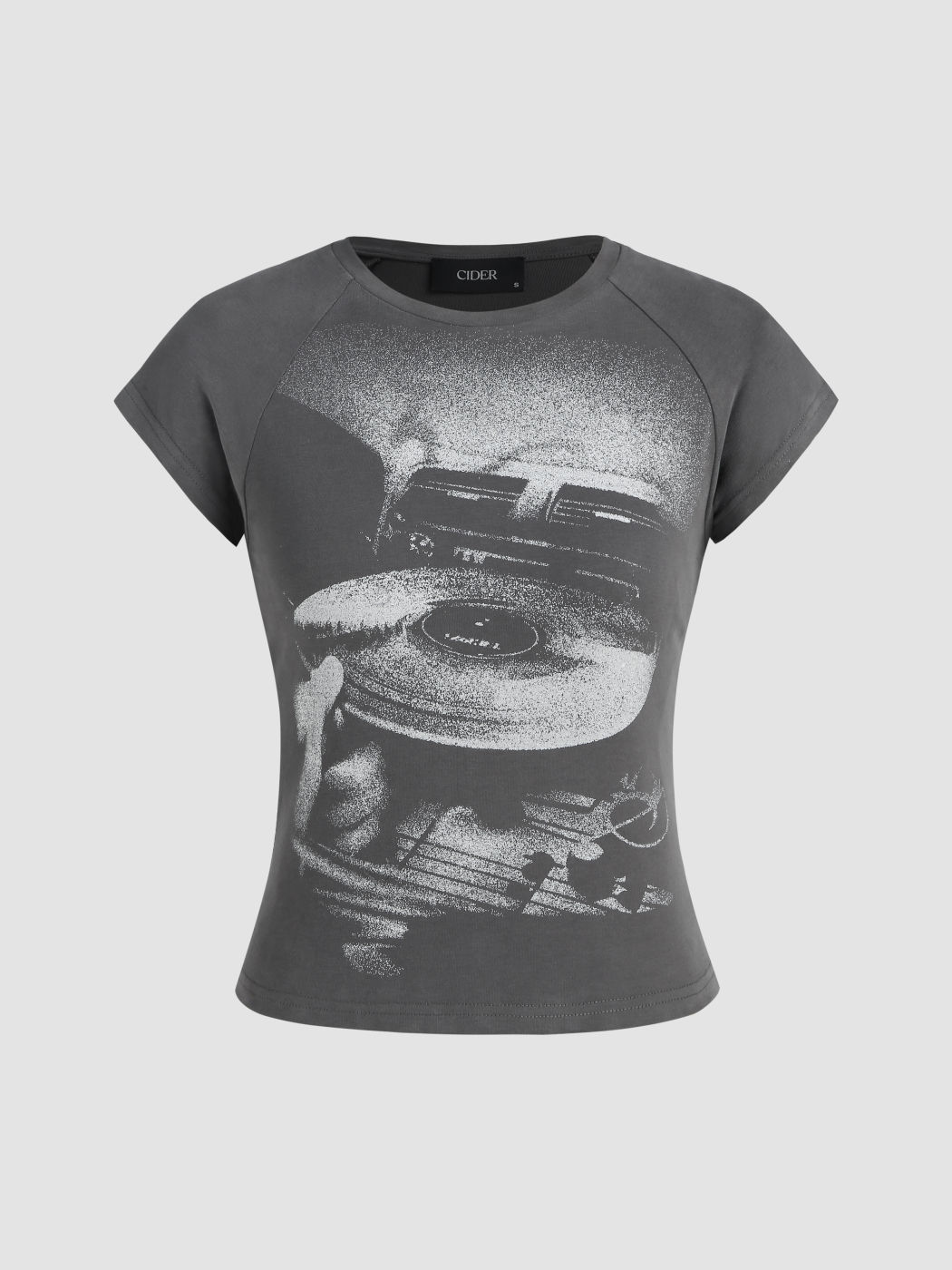 Kurzarm-T-Shirt aus Jersey mit rundem Ausschnitt und Grafik