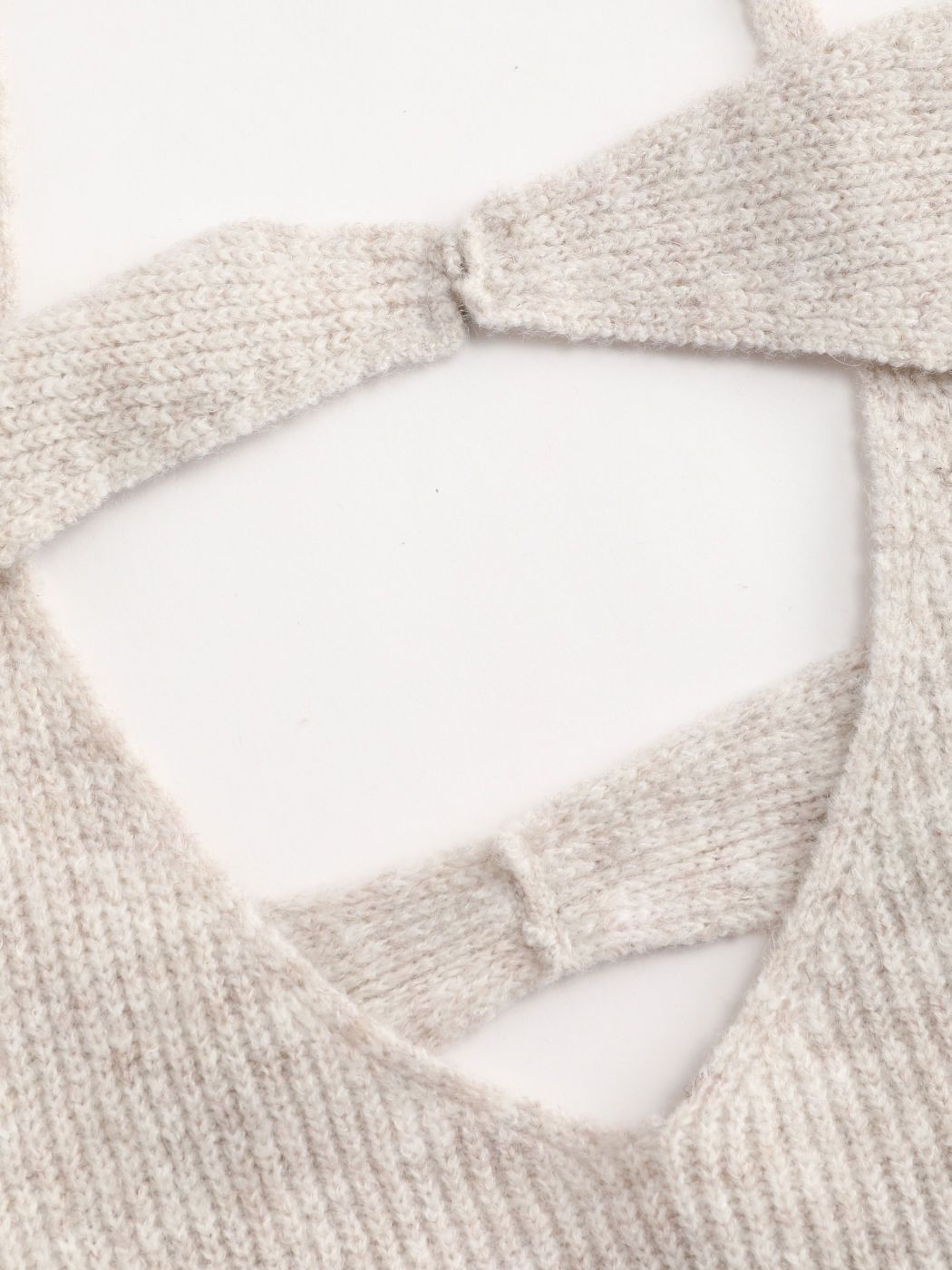 Wollmix Halterneck Solid Langärmlige Strickoberteile