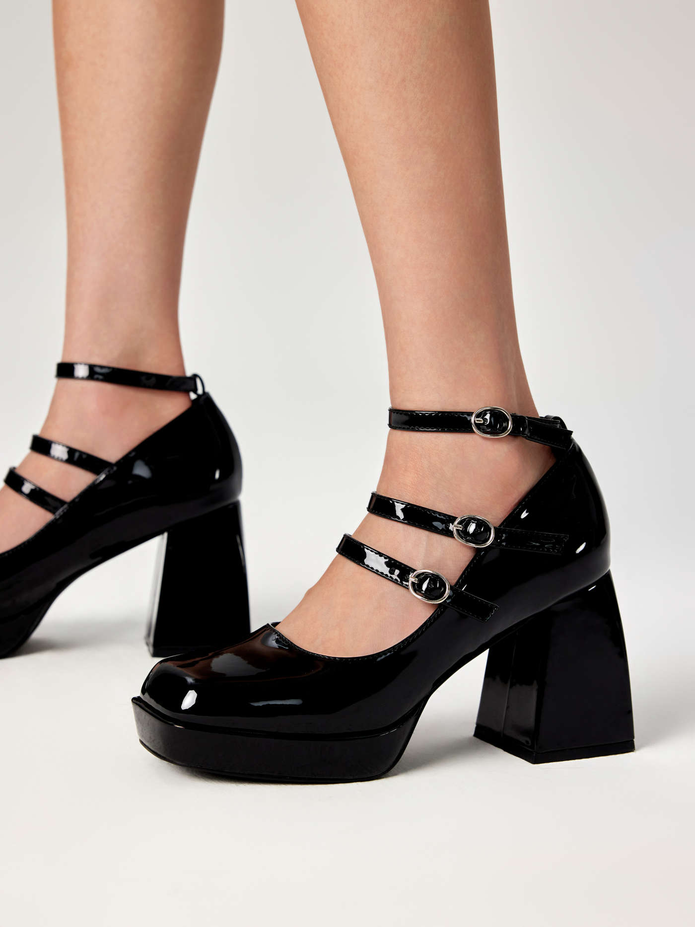 Chunky Heeled Mary Jane Shoes For Date