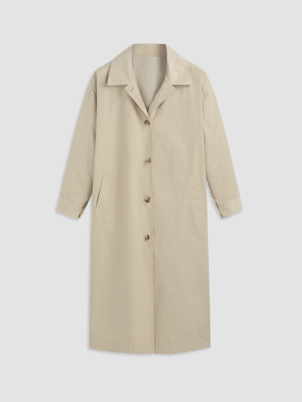  Kragen Solid Knopf Trenchcoat