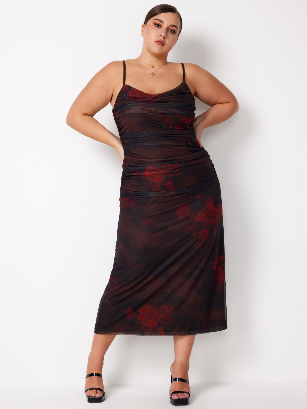 Curve Central Ruched Maxi (Coral)