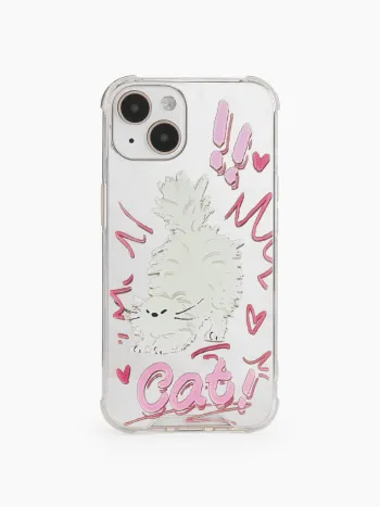 Mirror Graffiti Kitten Decor Phone Case